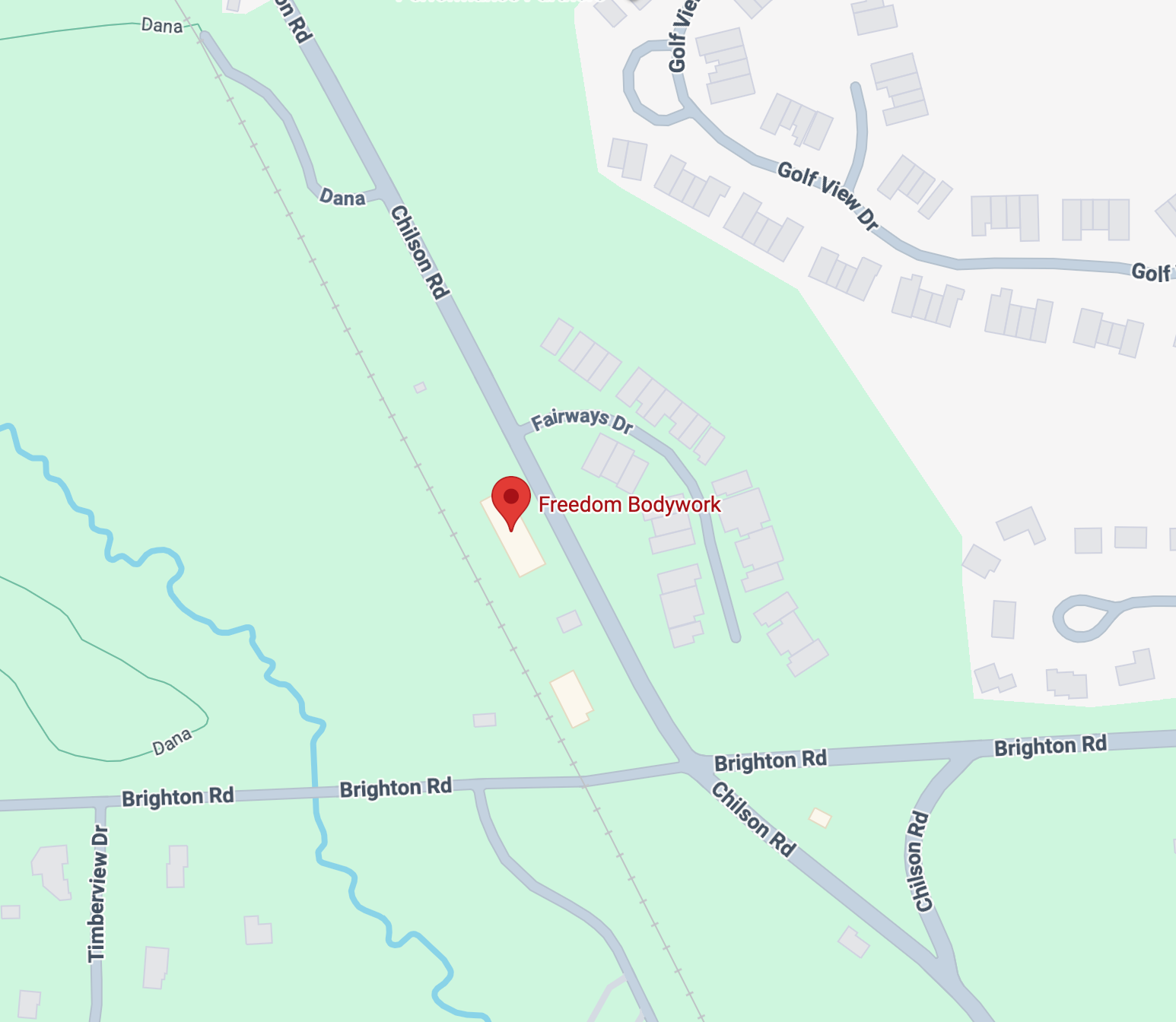 Map showing Freedom Bodywork location in Howell Michigan