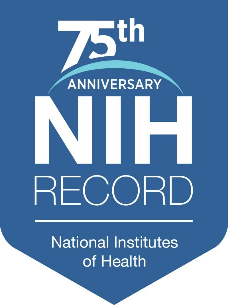 NIH Record 75th Anniversary logo, National Institutes of Health.