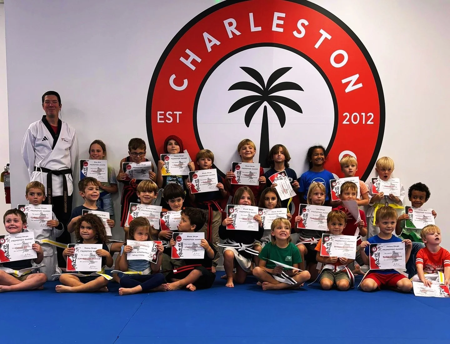 First after-school belt test of the school year is in the books! Great job to all of our students for working hard and earning your new belts!