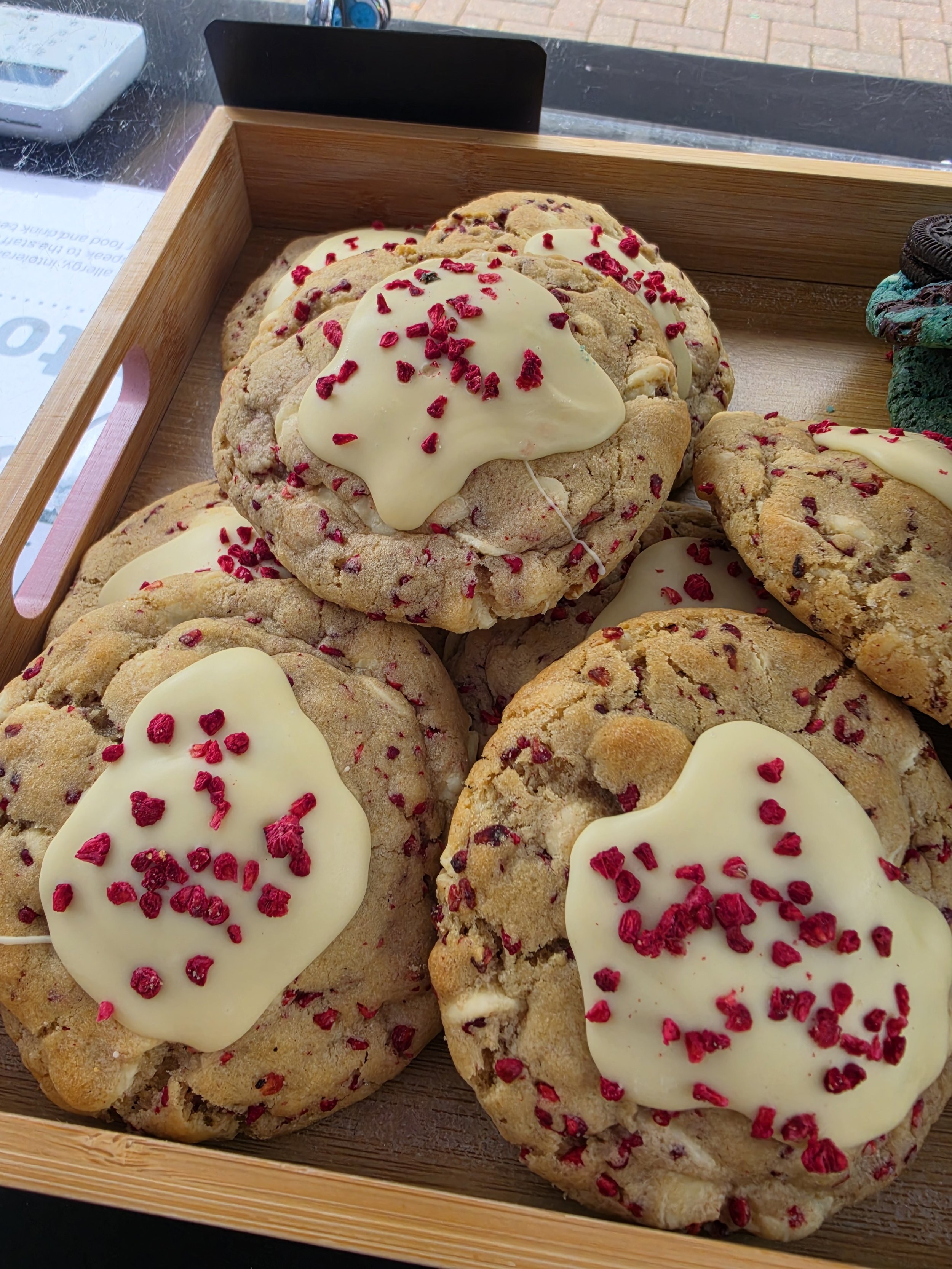 Raspberry and White Chocolate Cookie