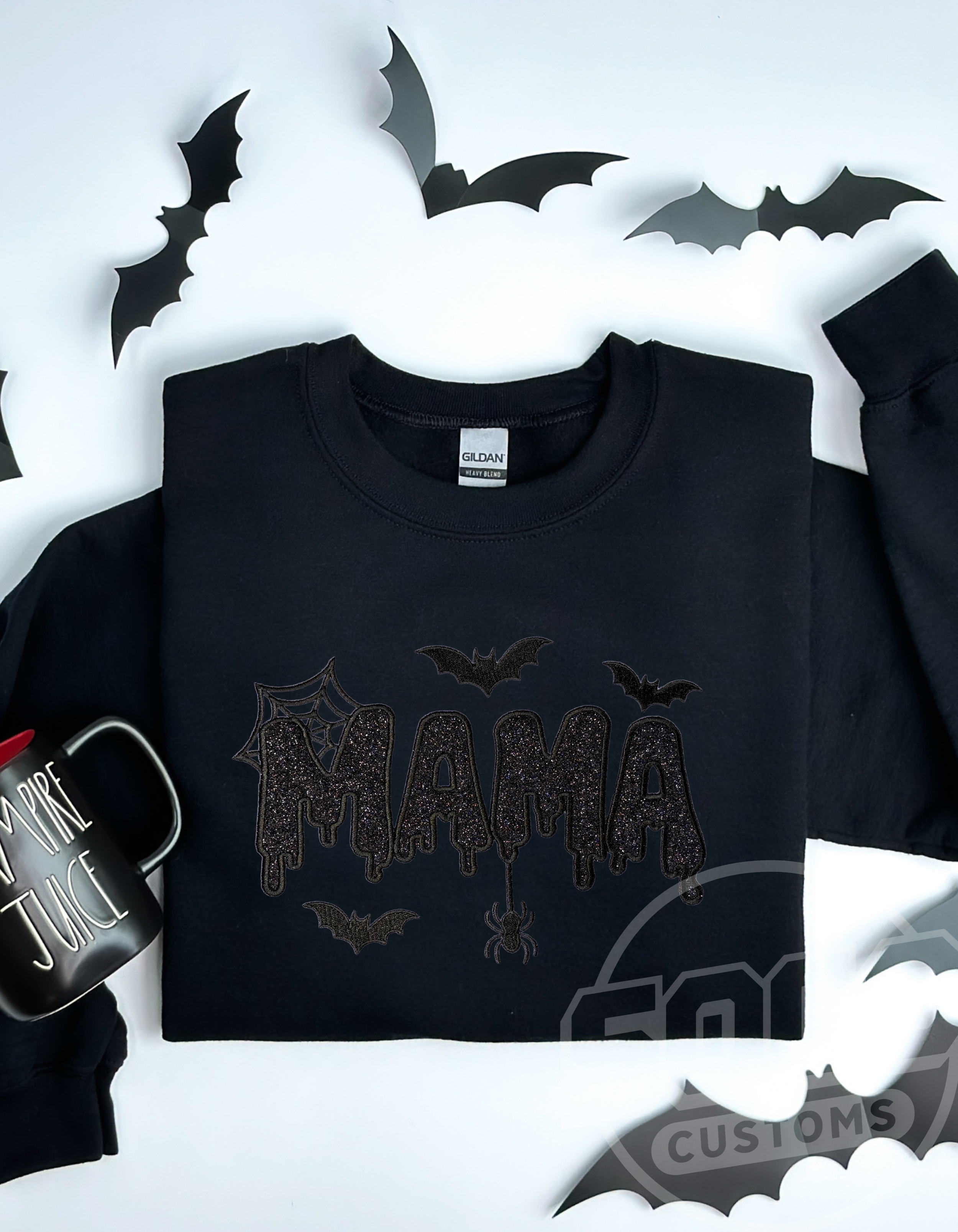 Spooky Mama Sweatshirt Embroidered