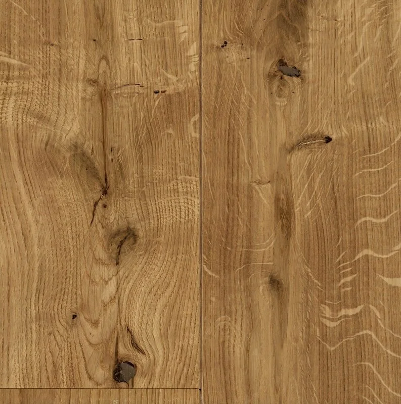 Close-up van een houten oppervlak met zichtbare nerf en knooppunten.