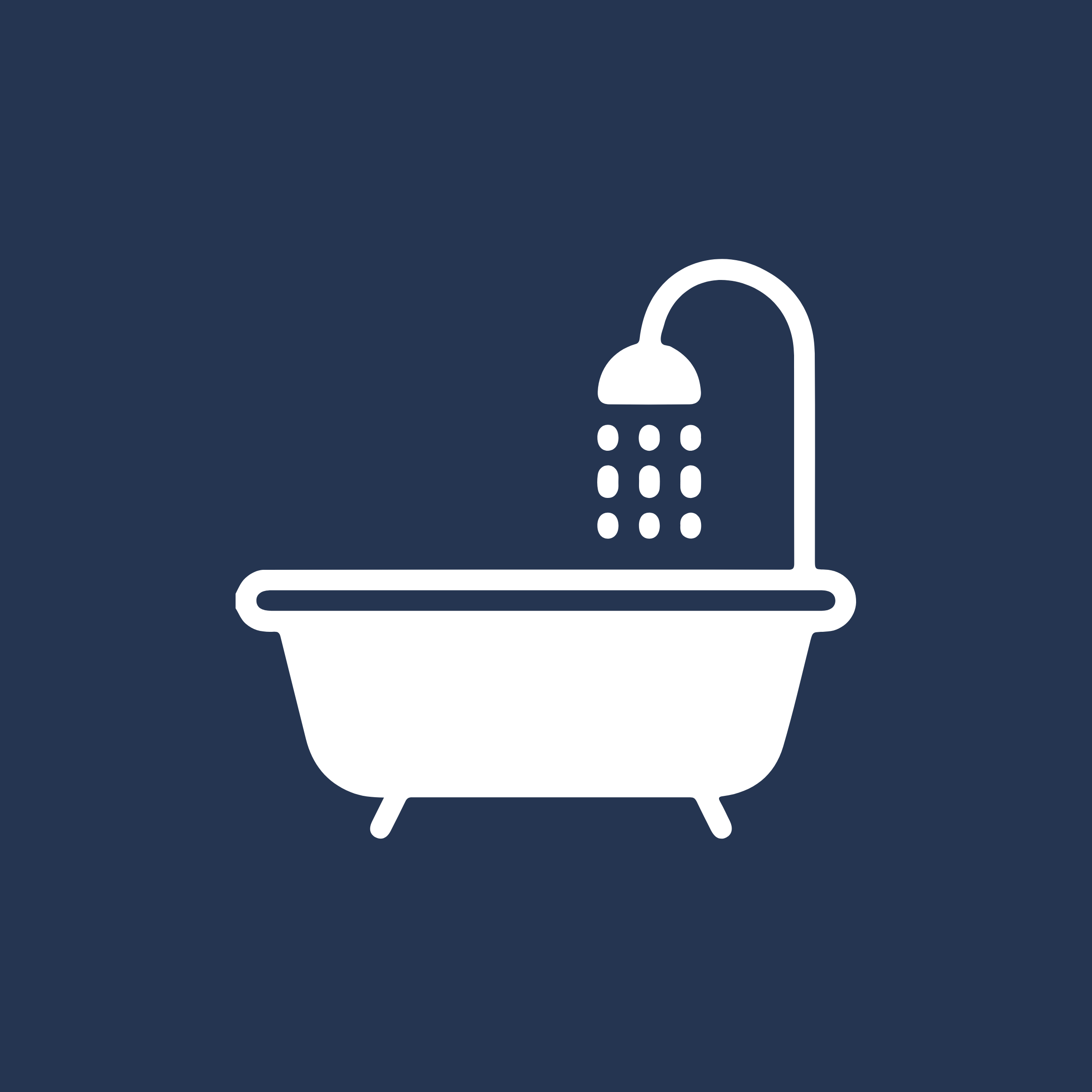 Icon of a bathtub with a showerhead above it.