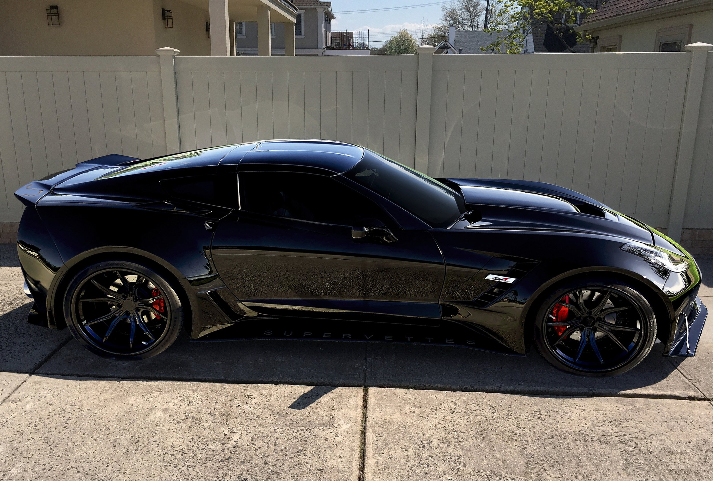 Supervettes SV7 custom C7 Corvette widebody conversion featuring aggressive styling and custom exterior components.