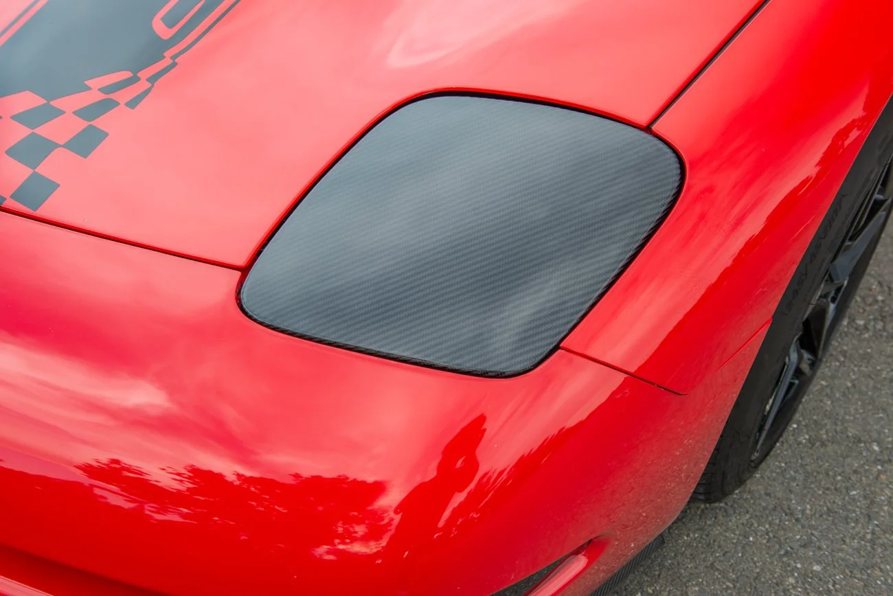 Corvette C5 Models | GM Factory Style Carbon Fiber Front Headlight Cover Pair