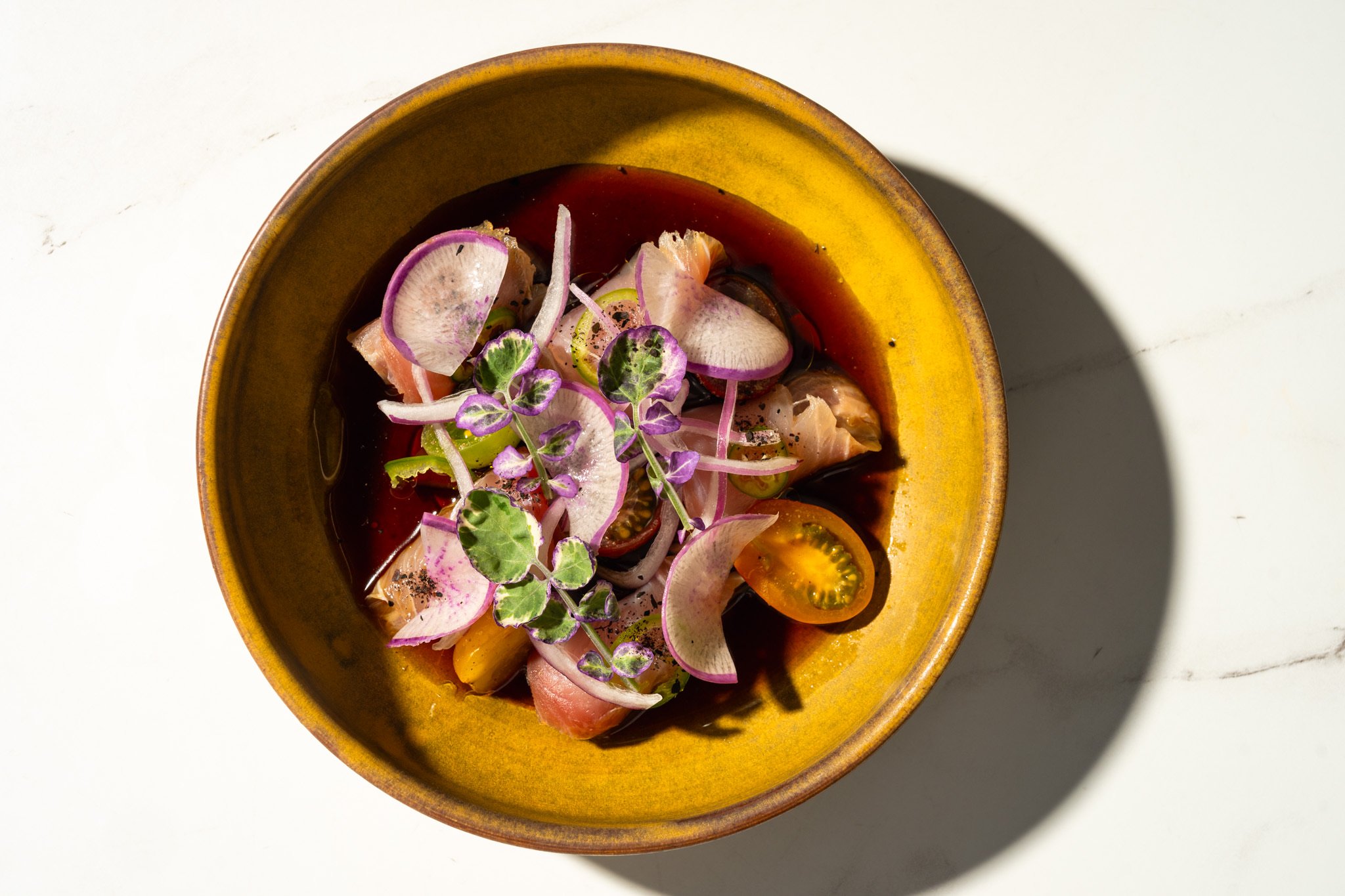 local yellowtail crudo