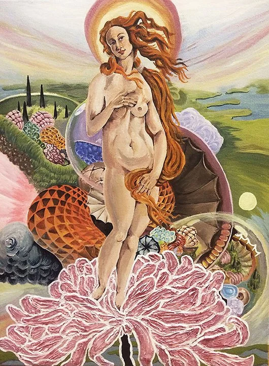 Master Study Mash Up, 2016 (original sold)
by Jordan Richter
Acrylic & gel medium on canvas
18" x 24"

Based on work by Botticelli, Mars1, and unknown.
Prints available in shop.