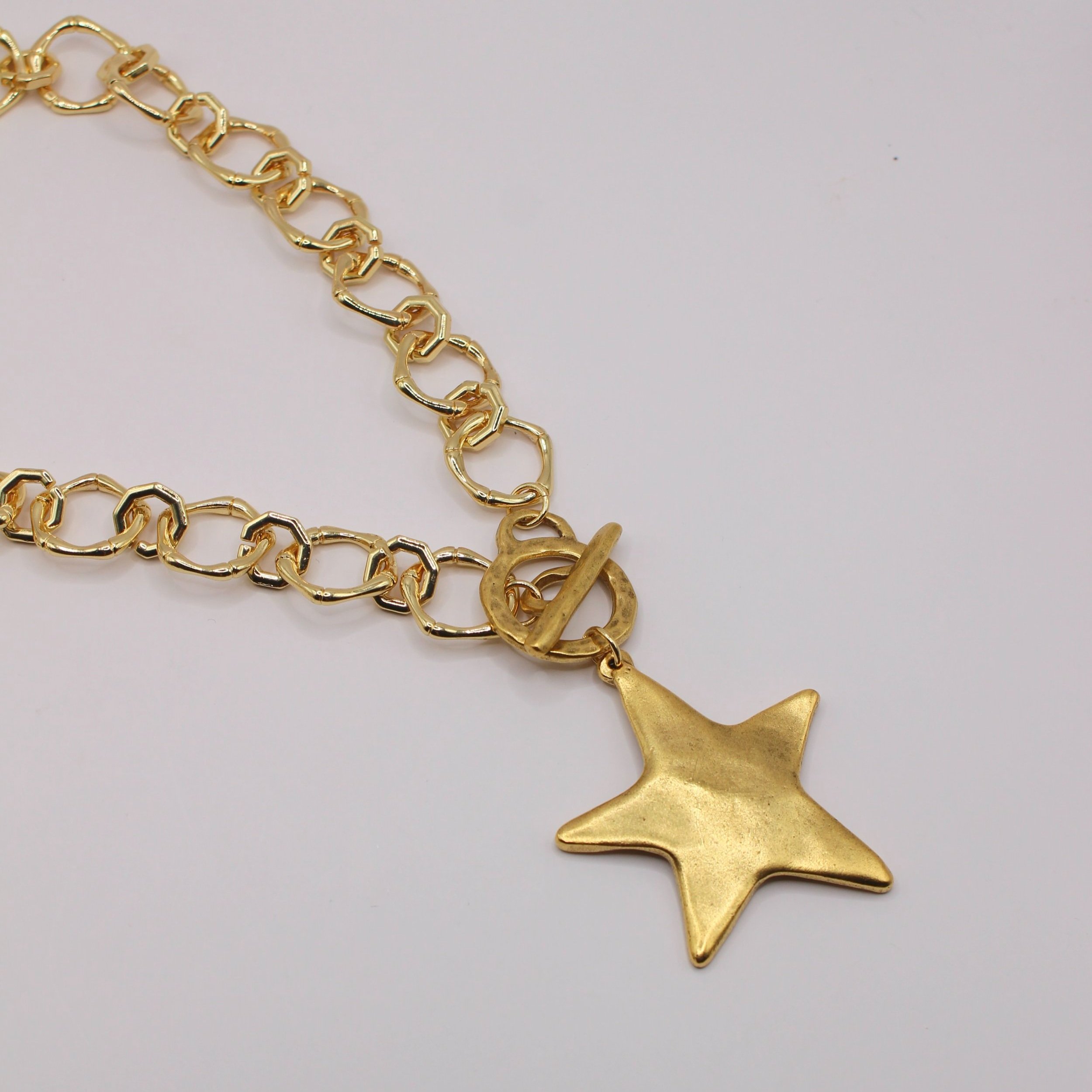 Chunky Gold Star Necklace