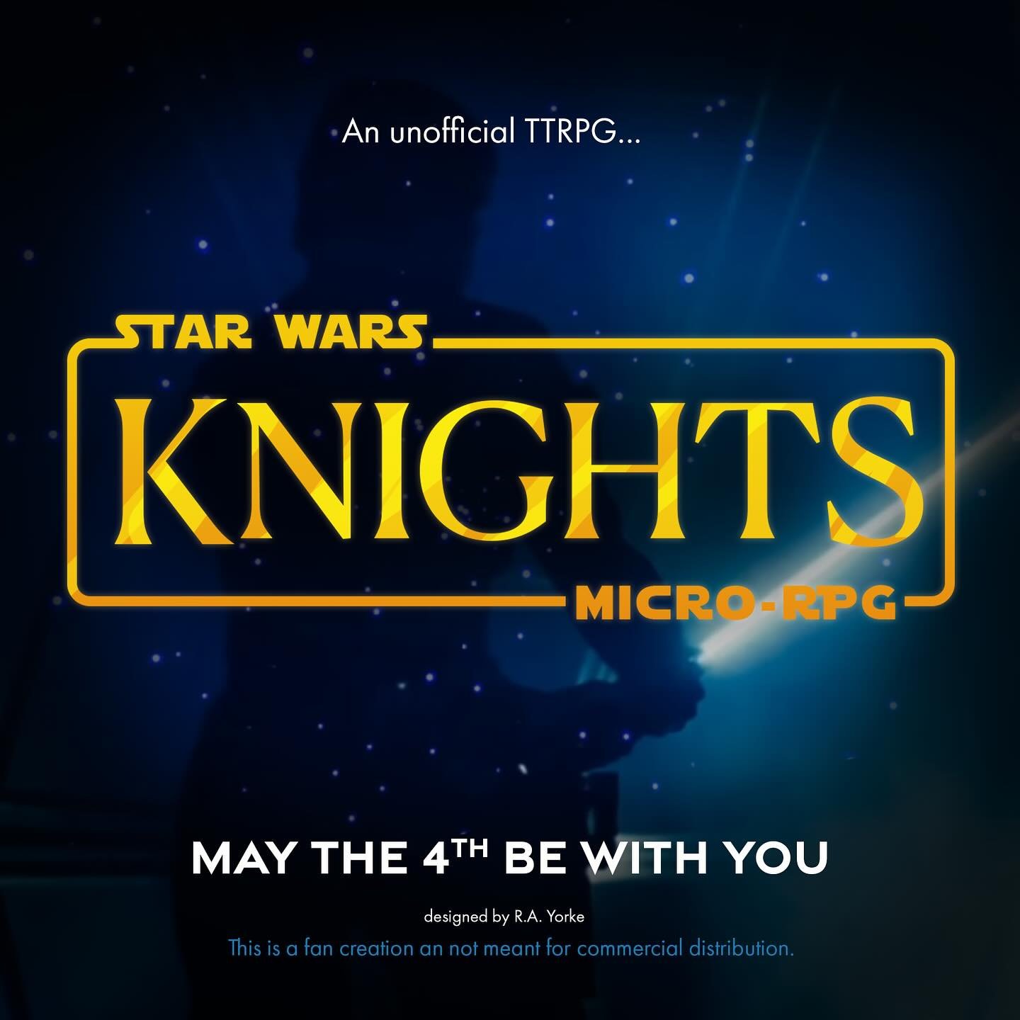 Happy Star Wars Day! I am releasing the first part (character creation) of a micro-RPG I created, where you can play as a Jedi Knight. The rules are meant to be lightweight. Please let me know your experience. May the Force be with you! #maythe4th #s