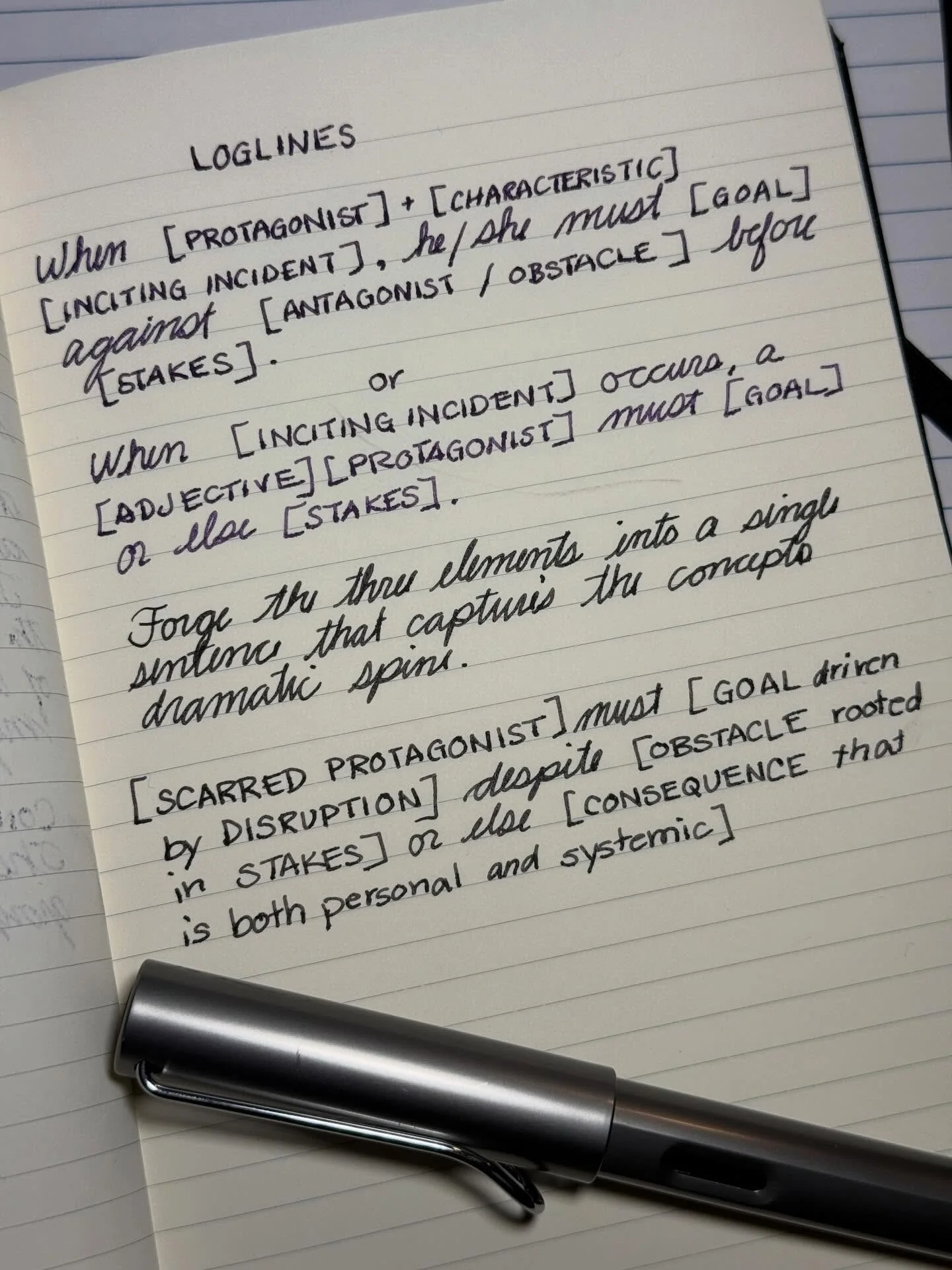 Loglines. Not an equation; it&rsquo;s a star to guide your way. When you&rsquo;re months into a story, and the path disappears, the logline is what you look to when you&rsquo;re lost in the forest. There are plenty of tools out there, but remember th