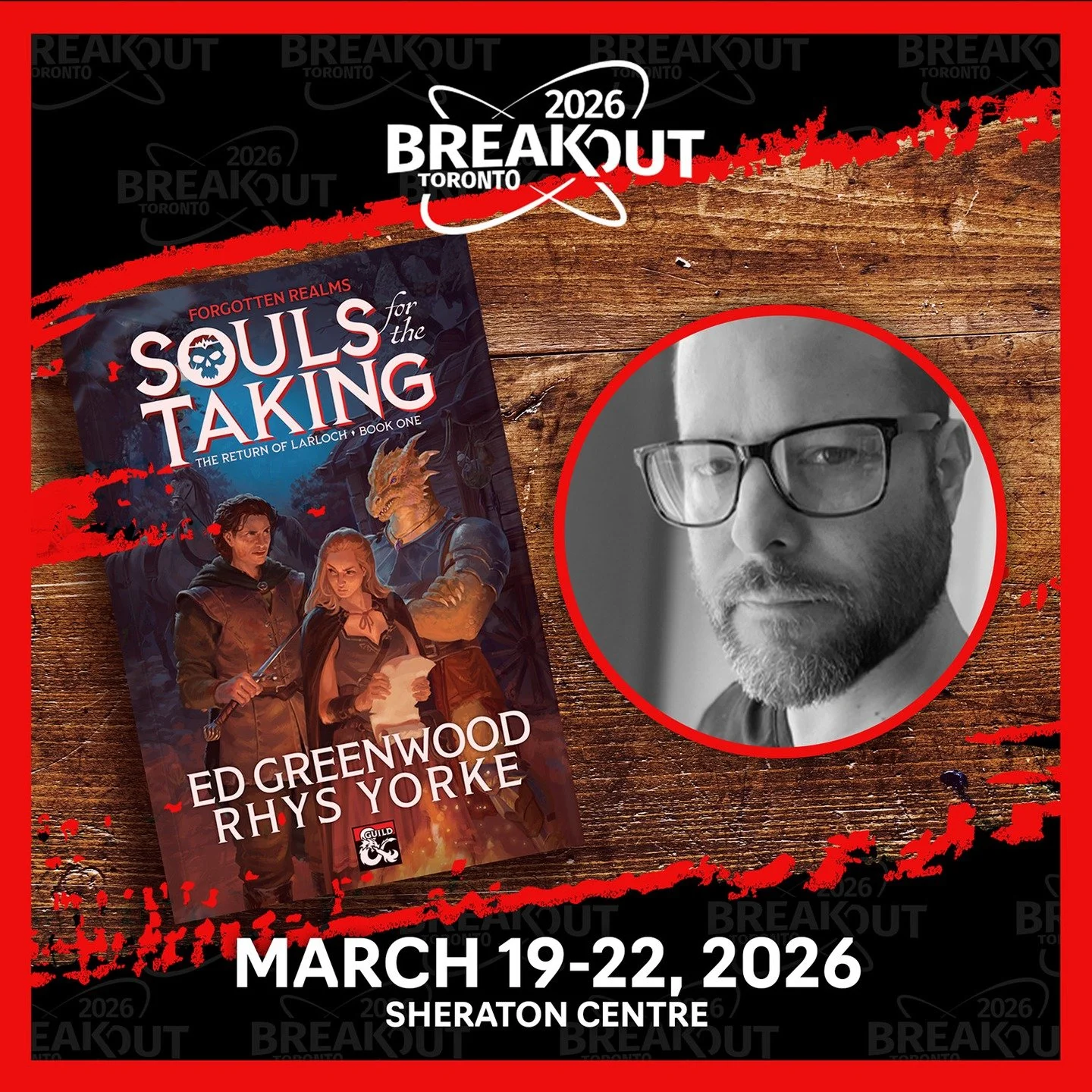 Come join me at #BreakoutCon2026 where I will be returning as a special guest.

I'll be running a Dungeons and Dragons adventure "Truth and Lies", during the festival will be available to sign Souls for the Taking.