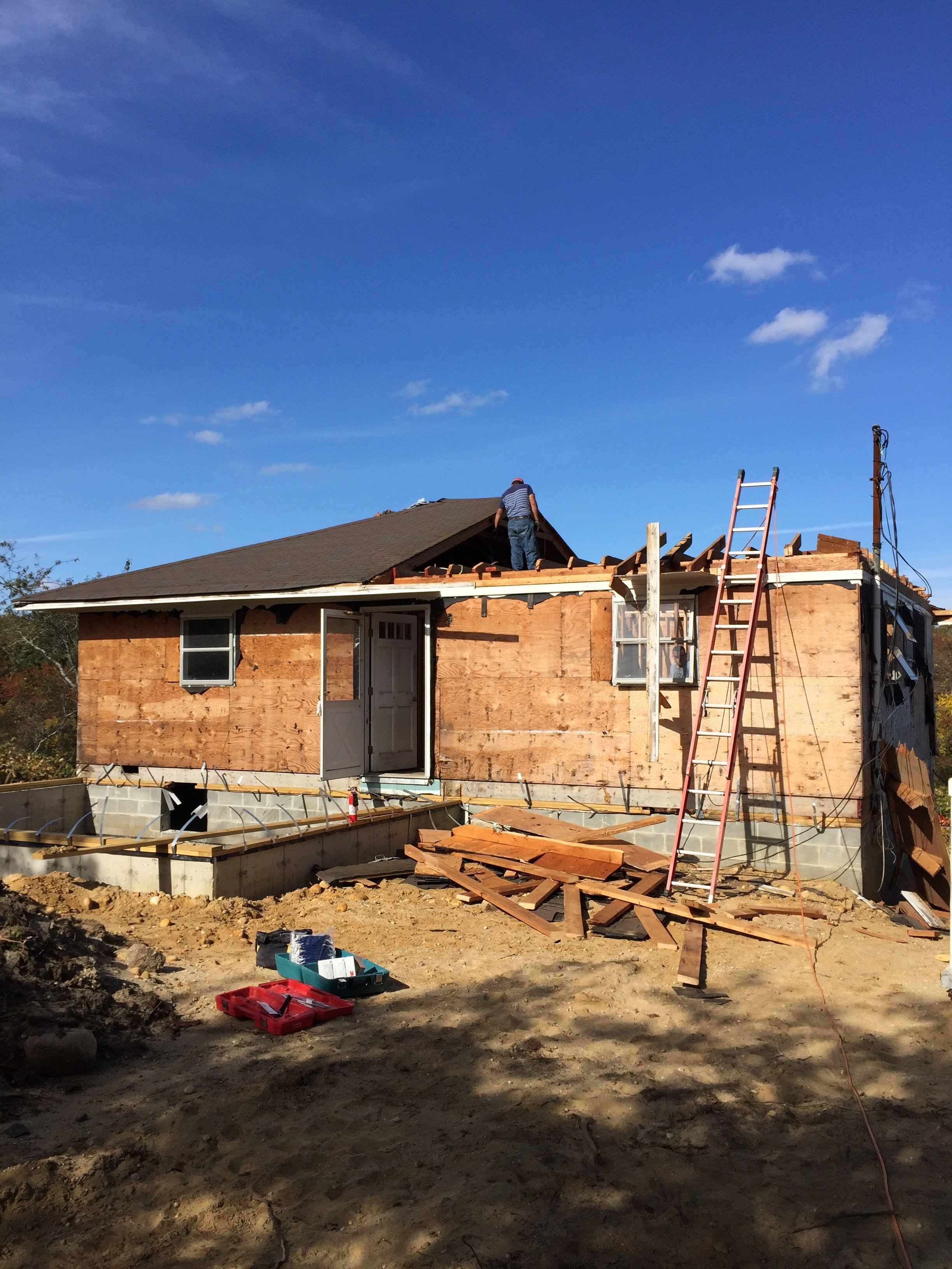 Before: removing the roof