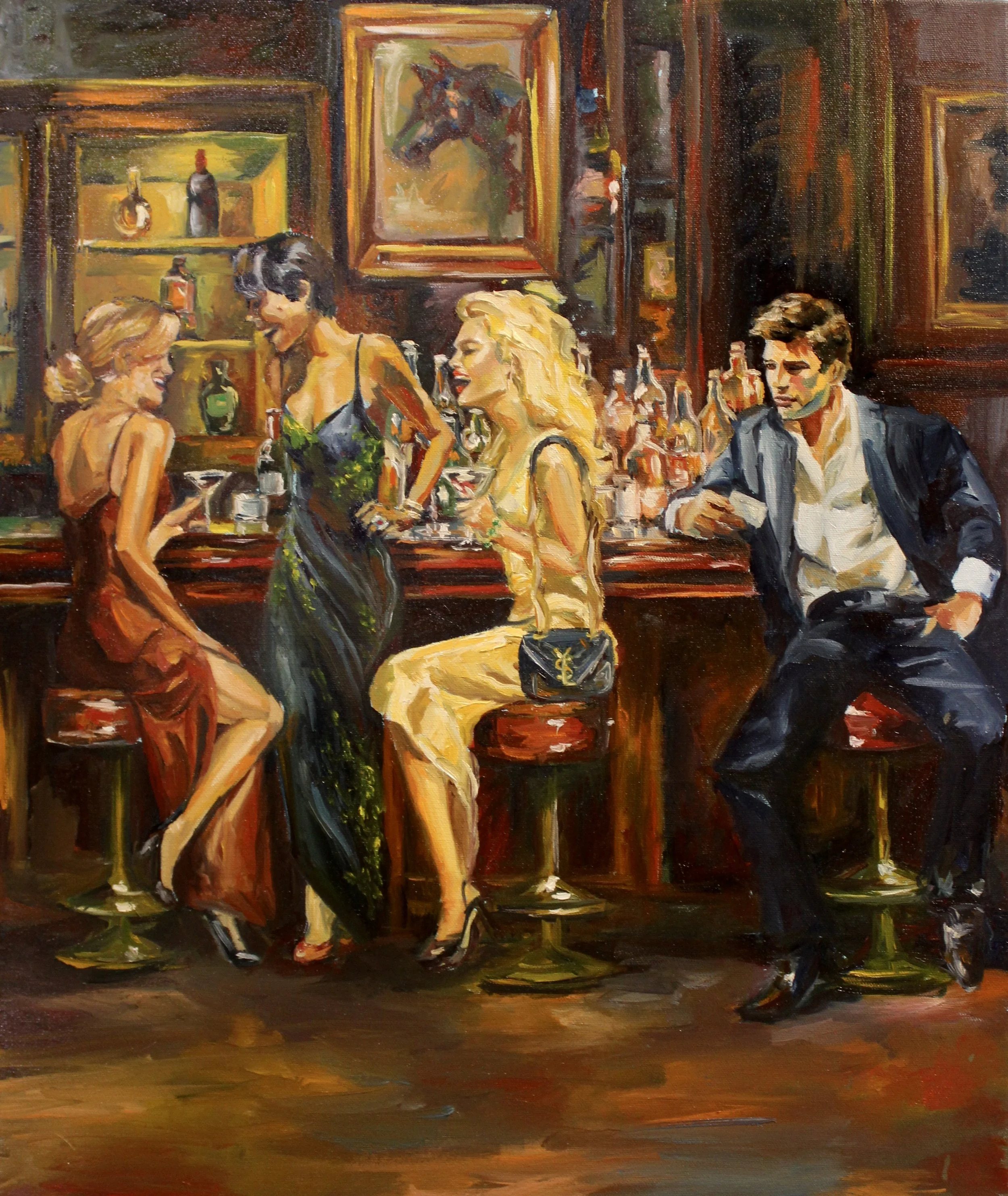 “House Rules”, oil and acrylic on canvas, 20”x24”