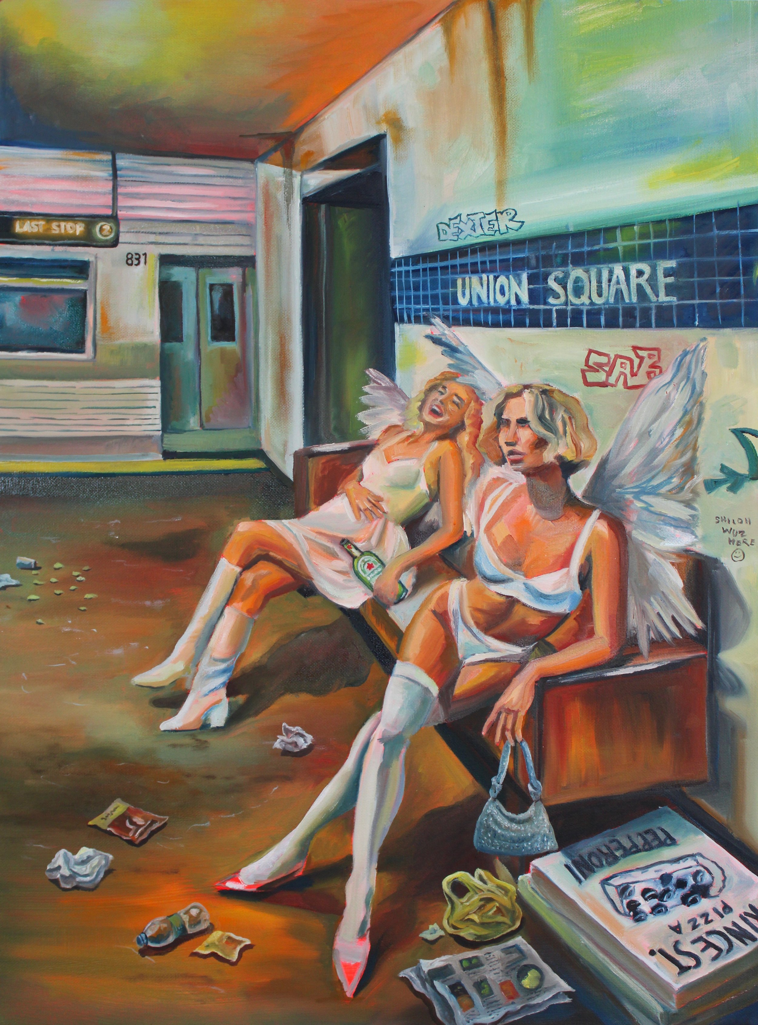 "Loose Ends", 18x24", oil and acrylic on canvas