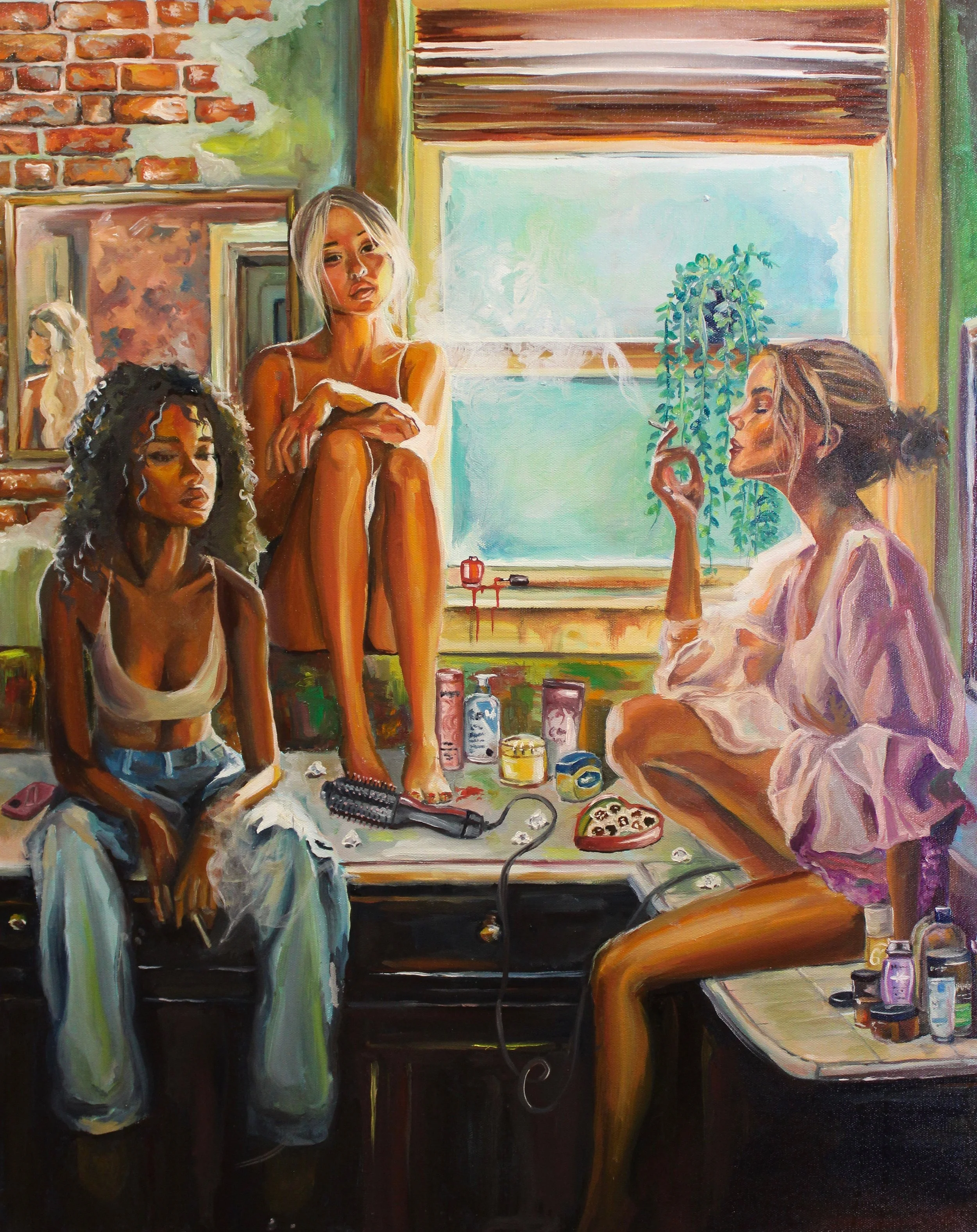 “Lady Like”, oil and acrylic on canvas, 24”x30”