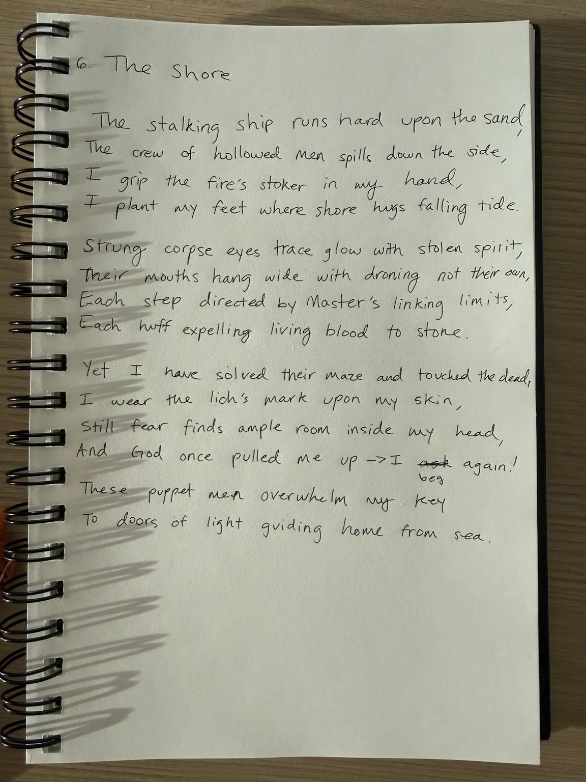 poem 6 the shore by tom bastasch