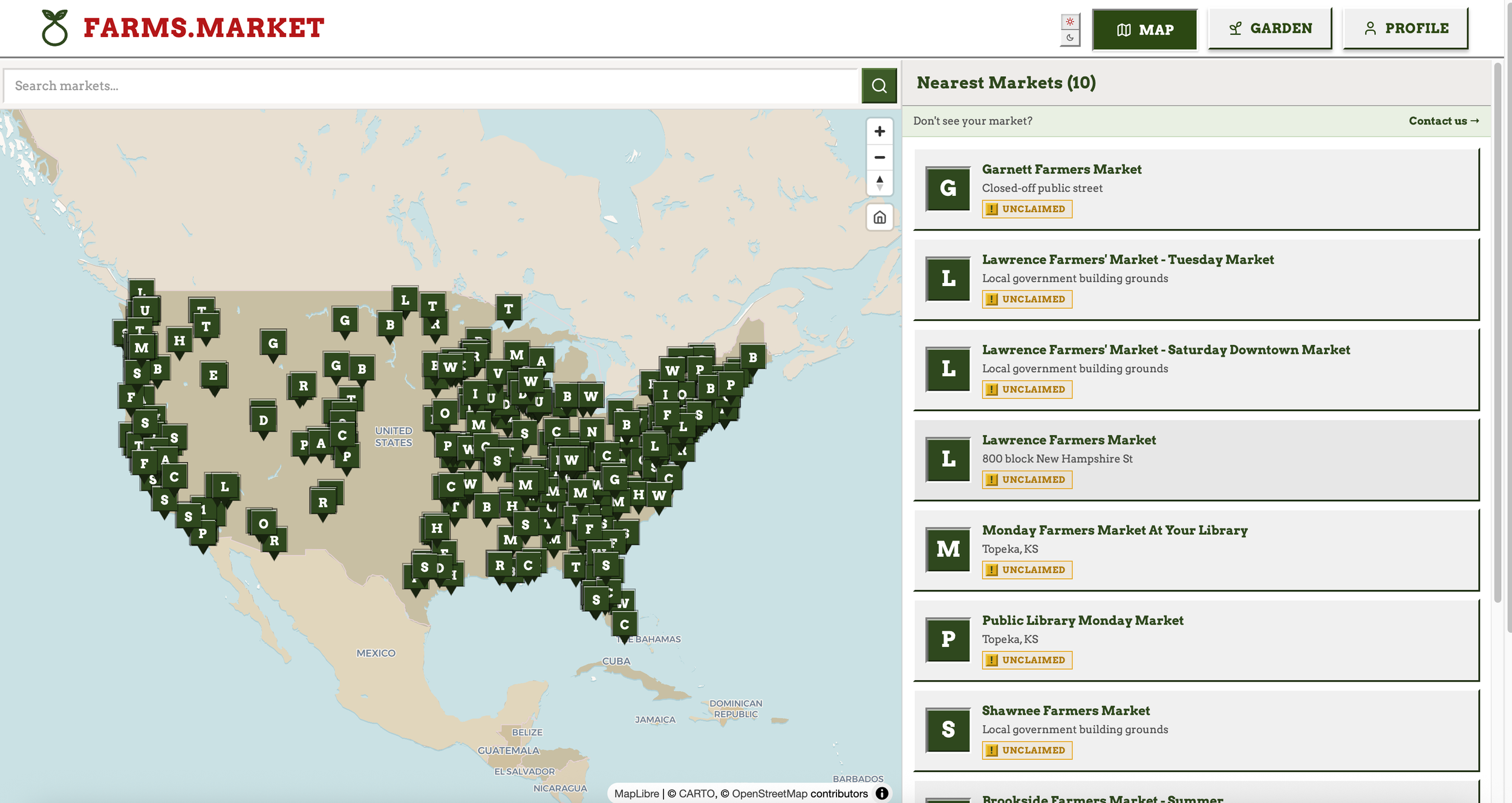 farms.market web version first build v1 by tom bastasch