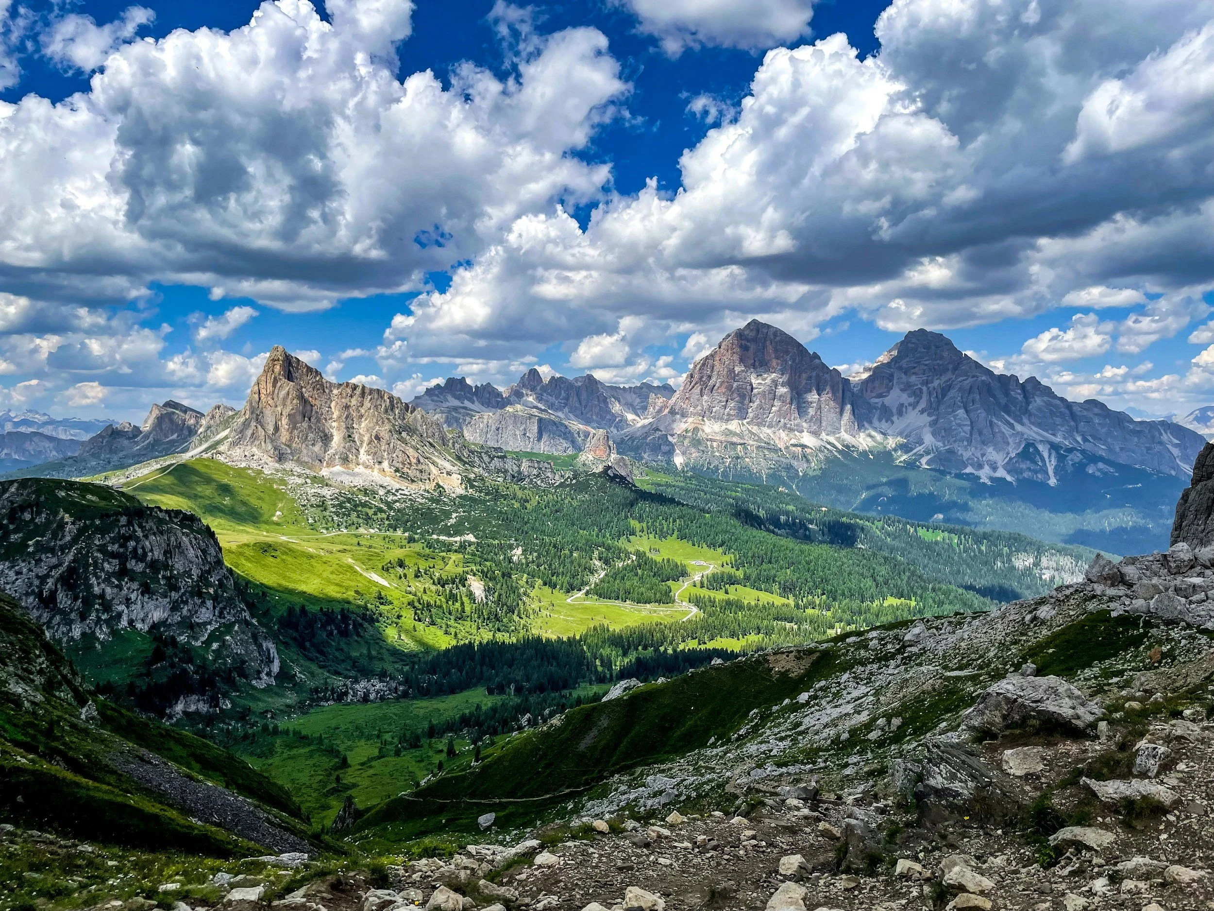 Scenic mountain landscape in the Italian Dolomites.