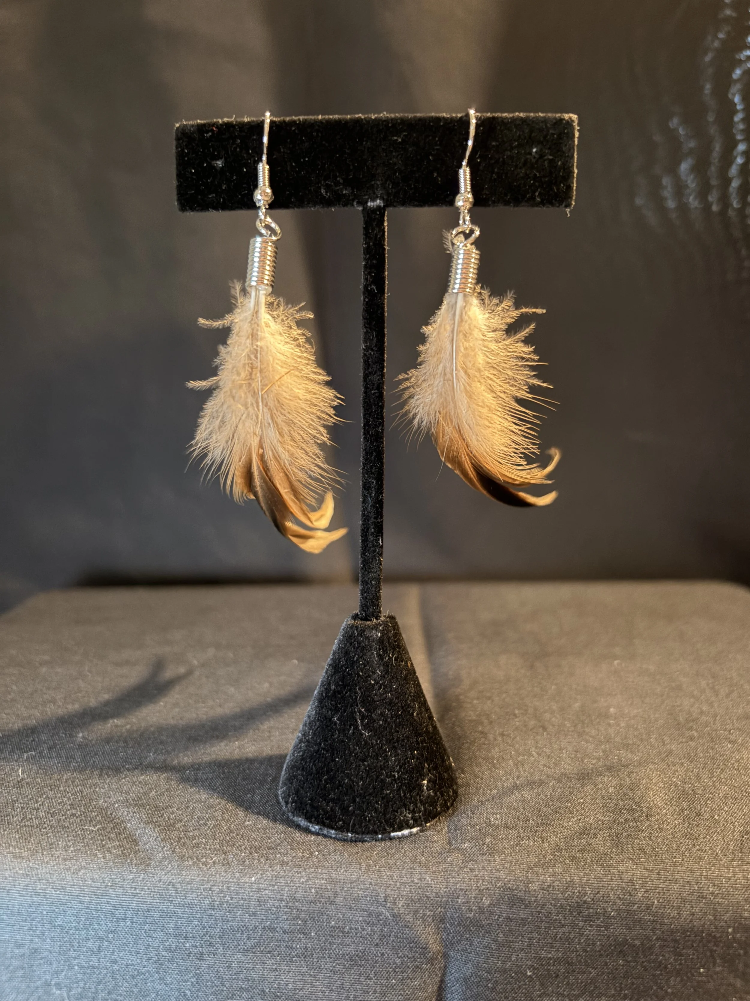 Bohemian Feather Drop Earrings