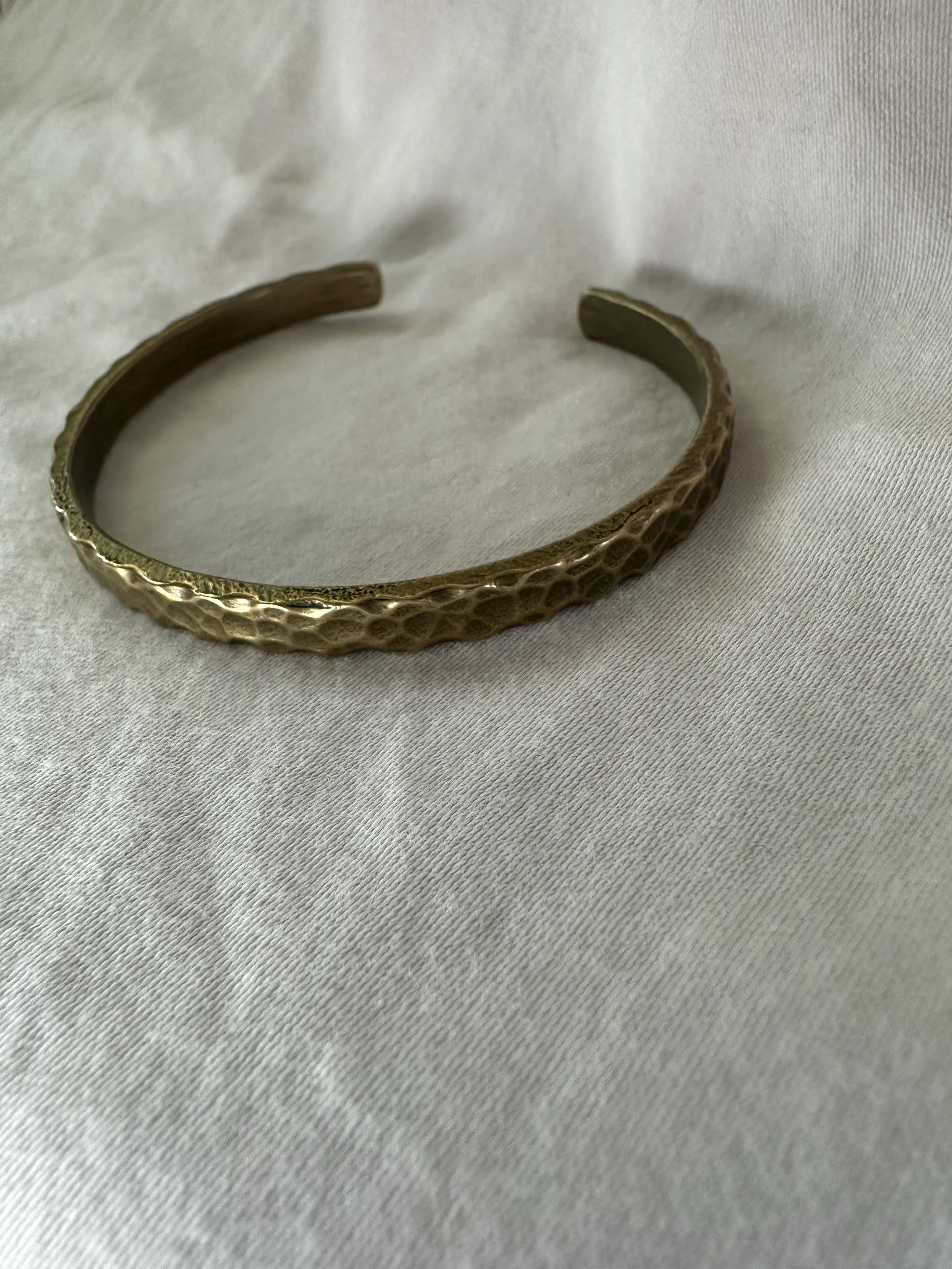 Hammered Copper-Tone Cuff Bracelet