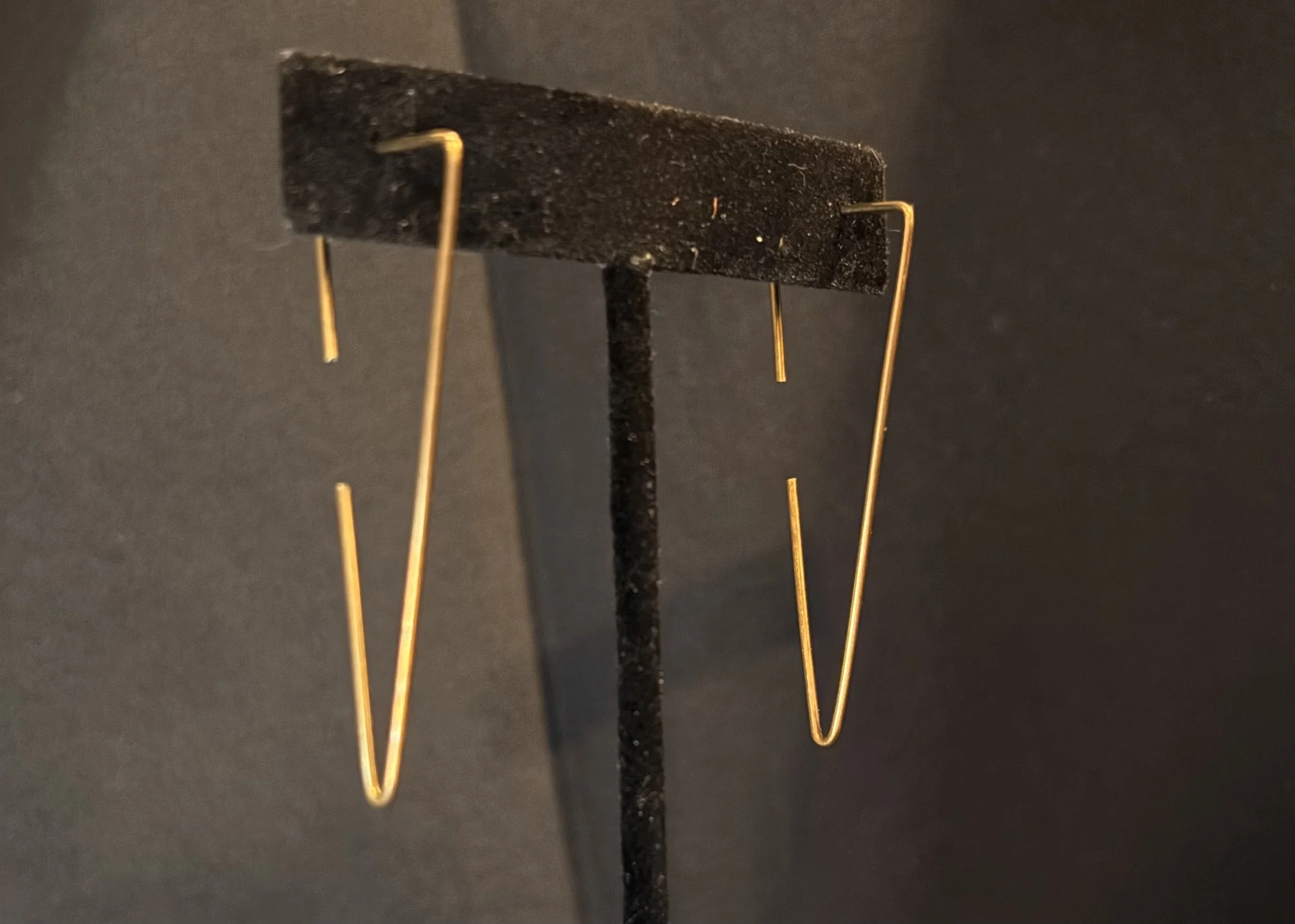 Gold-Tone Open Triangle Threader Earrings