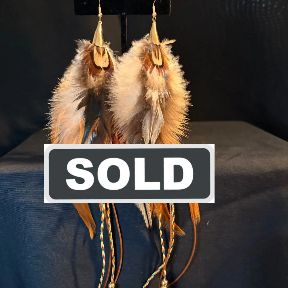 Bohemian Long Handmade Feather & Tassel Drop Earrings
