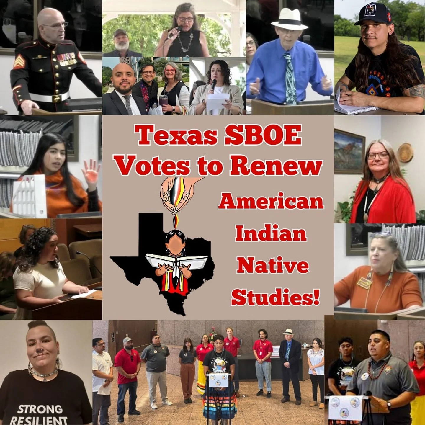 Repost @esntx2 ・・・📣 Big news: On June 27th, the Texas State Board of Education voted to renew the American Indian/Native Studies course by a bipartisan vote of 9-5!
This represents a significant step forward for the ongoing recognition of Native hi