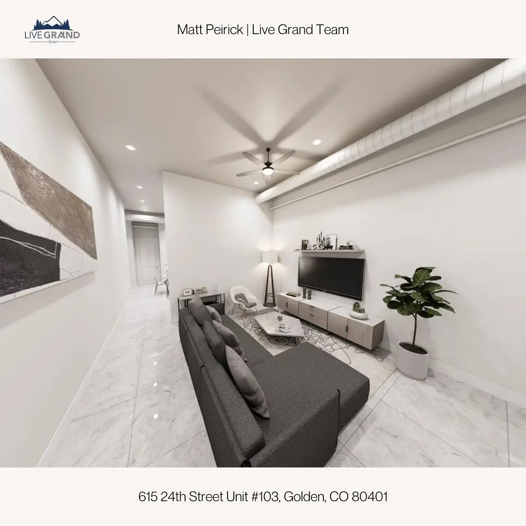 615 24th St #103, Golden, CO 80401
BUILDER SPECIAL – Pick your final finishes for personalized 3 Bed, 2 Bath plus Den condo. ZONING ALLOWS SHORT TERM RENTAL AND/OR COMMERCIAL USE. This turnkey unit comes fully furnished and final modificatio