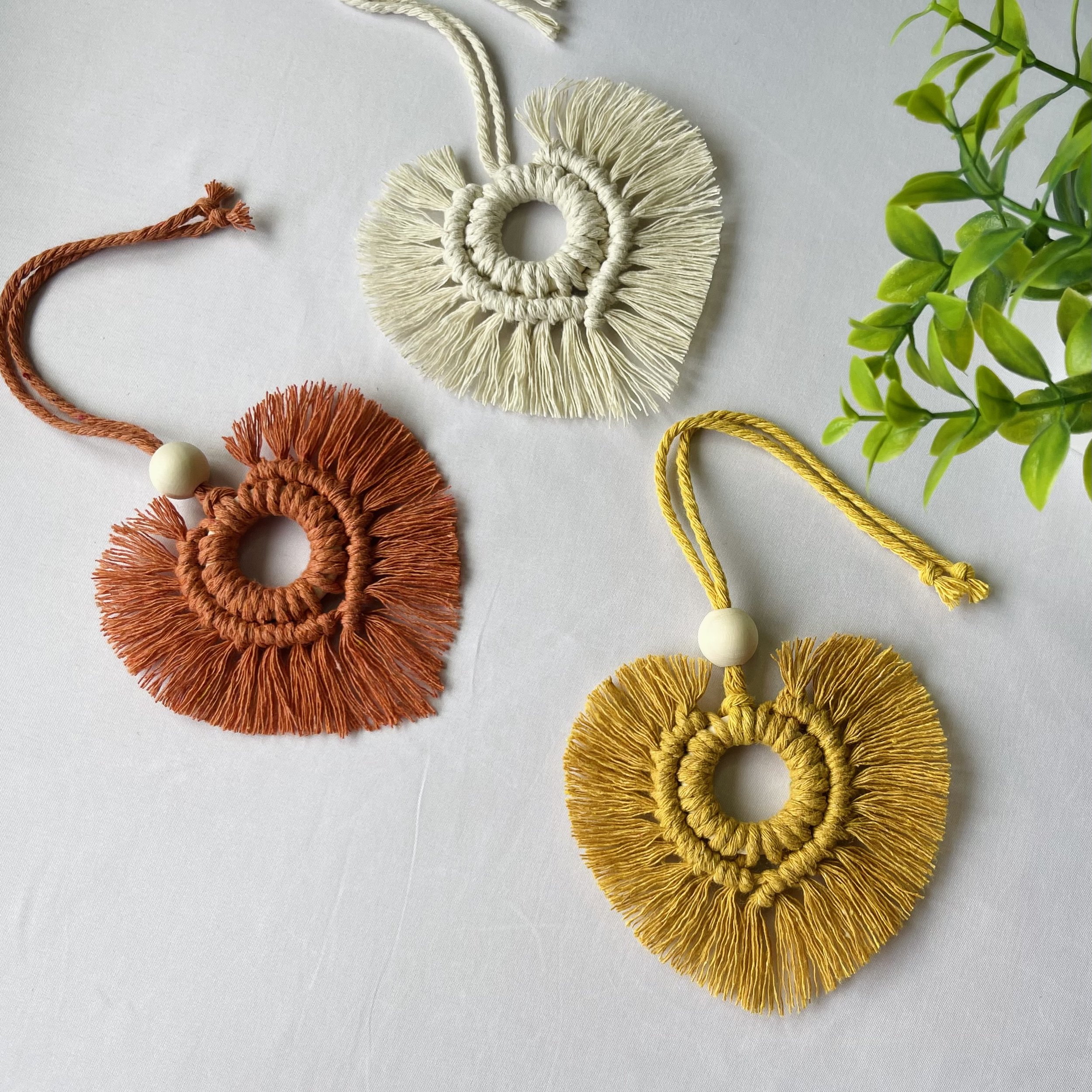 DIY Macramé Car Diffuser – Boho Heart Charm Tutorial