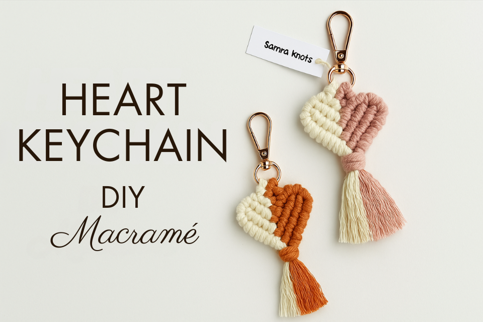 How to Make a DIY Macrame Heart Keychain