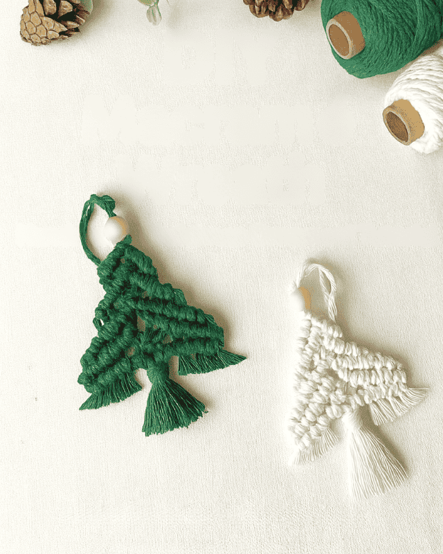 Handmade Macramé Mini Tree Ornament 🎄 Boho Christmas Décor