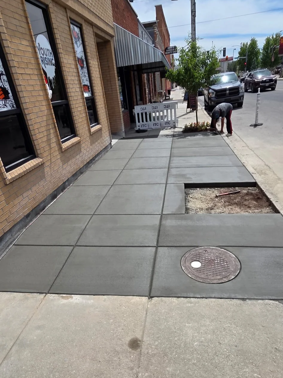 New sidewalks and Parking in Downtown Emmett - Revitalization Plan in Action