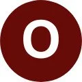 Red circle with a white letter 'O' in the center.