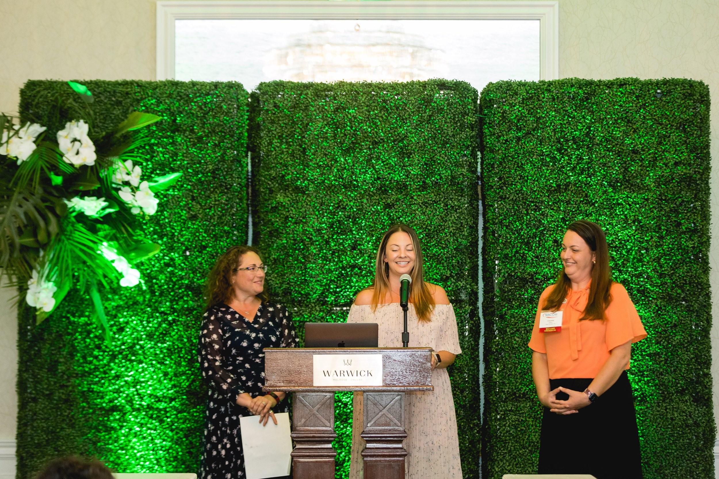Speakers at Luncheon for NACE and TXACOM - Tropical Theme in Yellow and Green