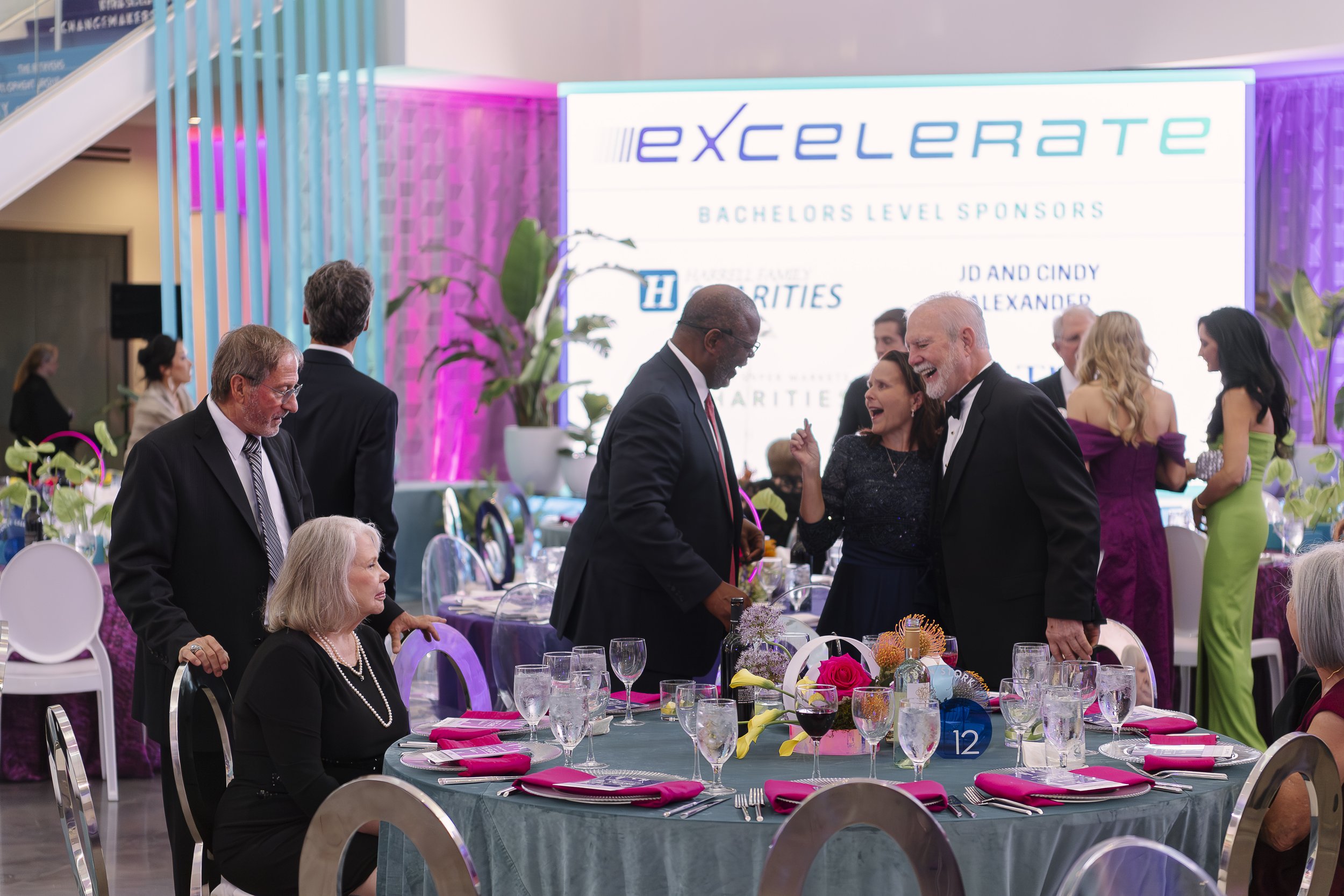 Attendees Mingling at Corporate Event
