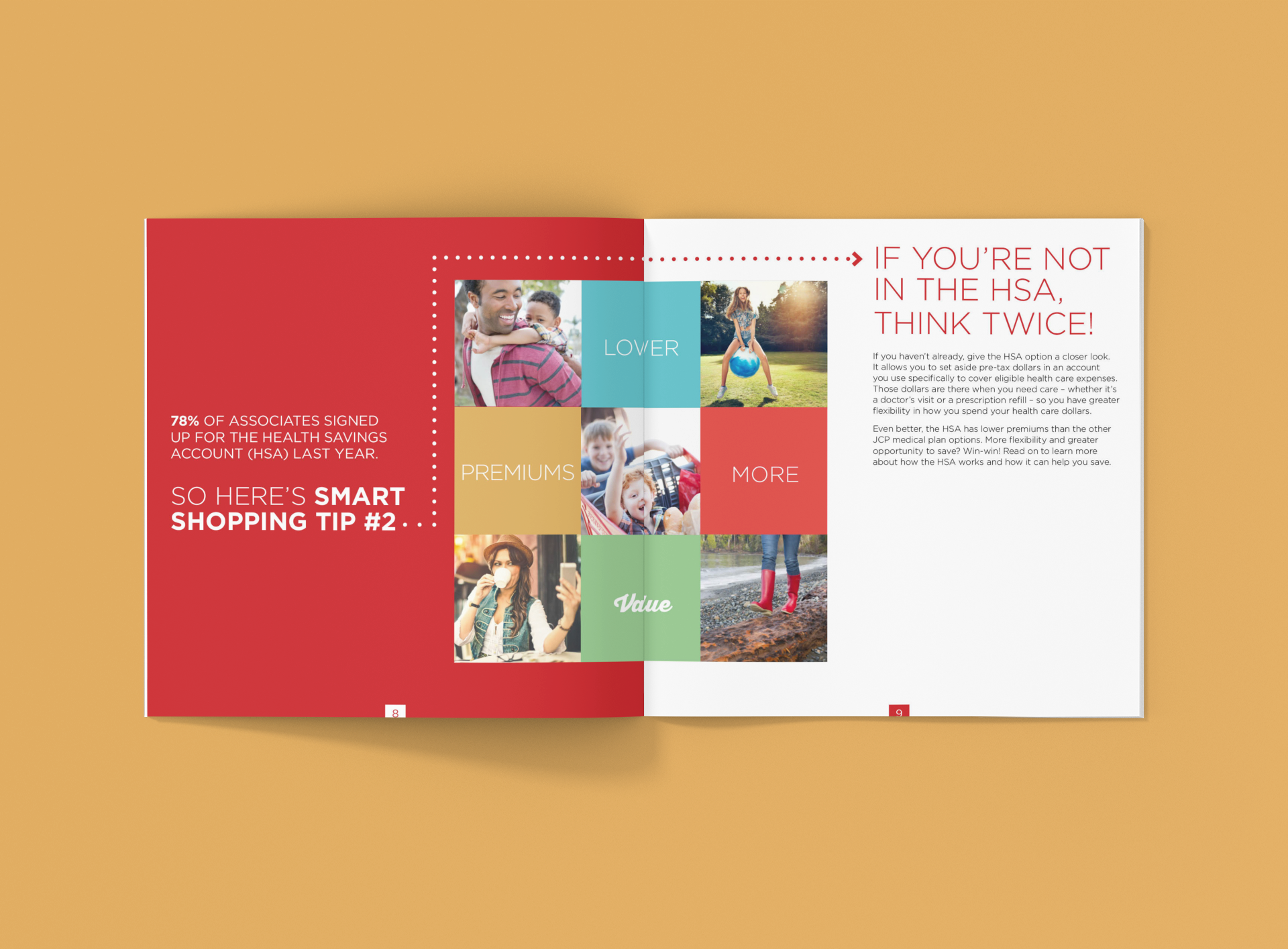 JCPenney Open Enrollment Book for Employees, Graphic Design by Kristin Hazelwood