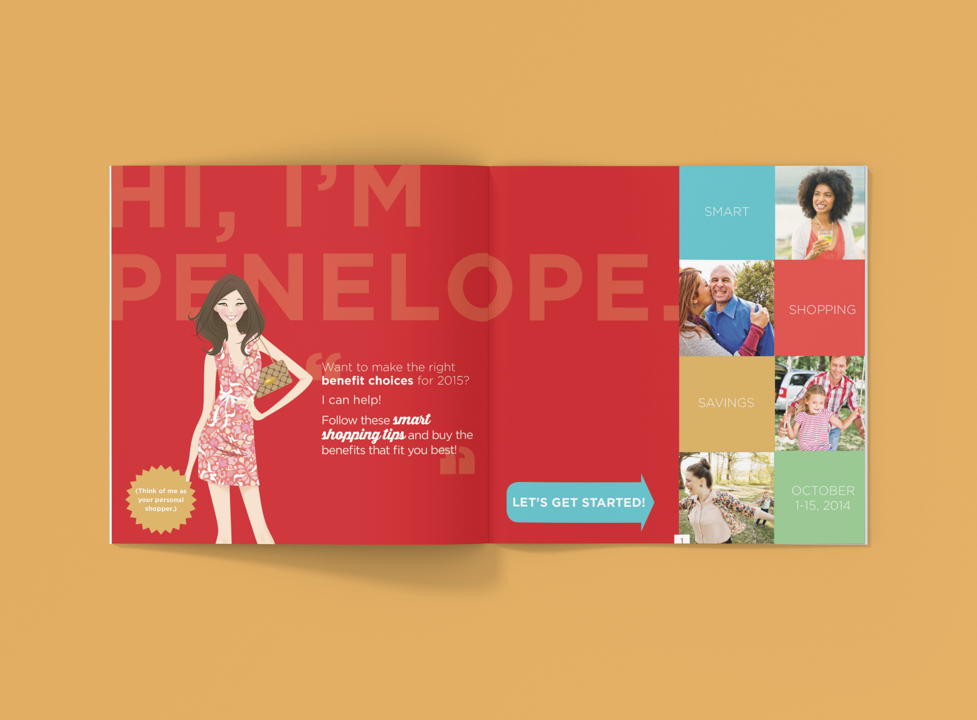 JCPenney Open Enrollment Book for Employees, Graphic Design by Kristin Hazelwood