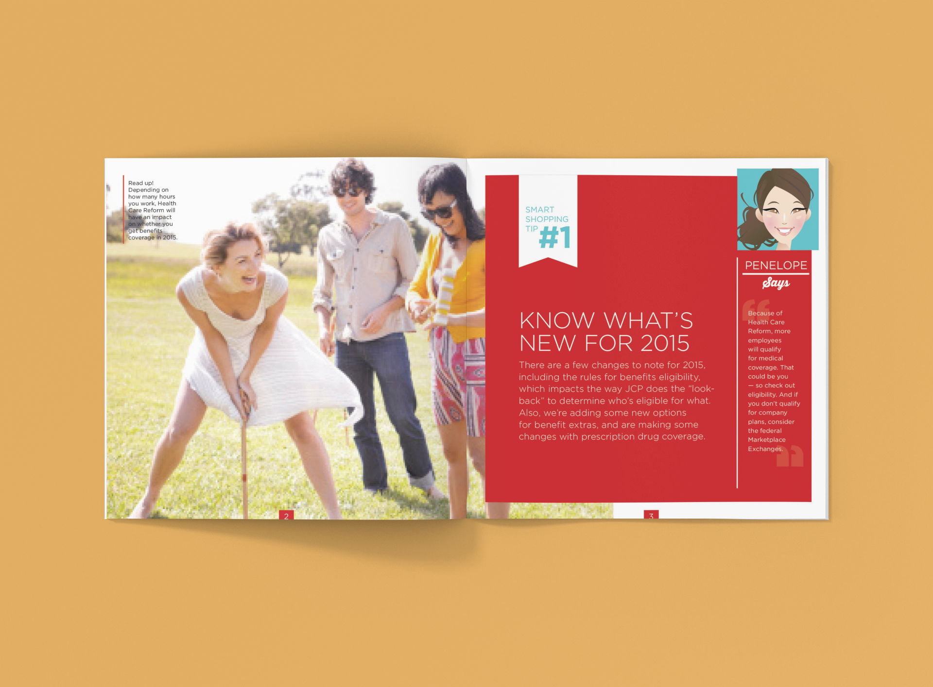 JCPenney Open Enrollment Book for Employees, Graphic Design by Kristin Hazelwood