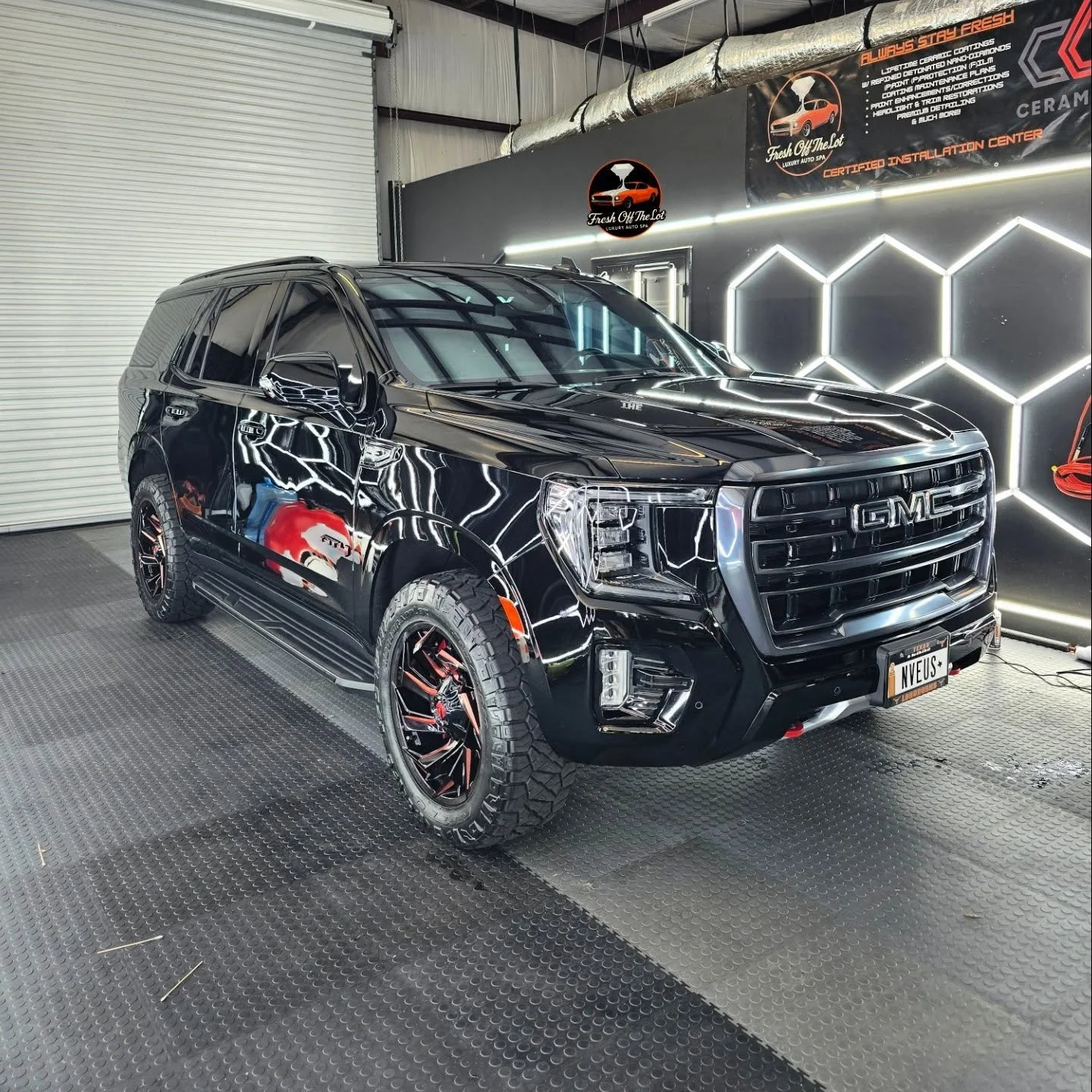 💎 Fully Coated, Inside &amp; Out 💎

This suped-up, all-black GMC Yukon just got the ultimate driving package here at Fresh Off The Lot. 🛡️🔥

We went all out to protect, restore, and enhance every inch of this beast:
✨ C6 Hydro Lite Ceramic Coatin