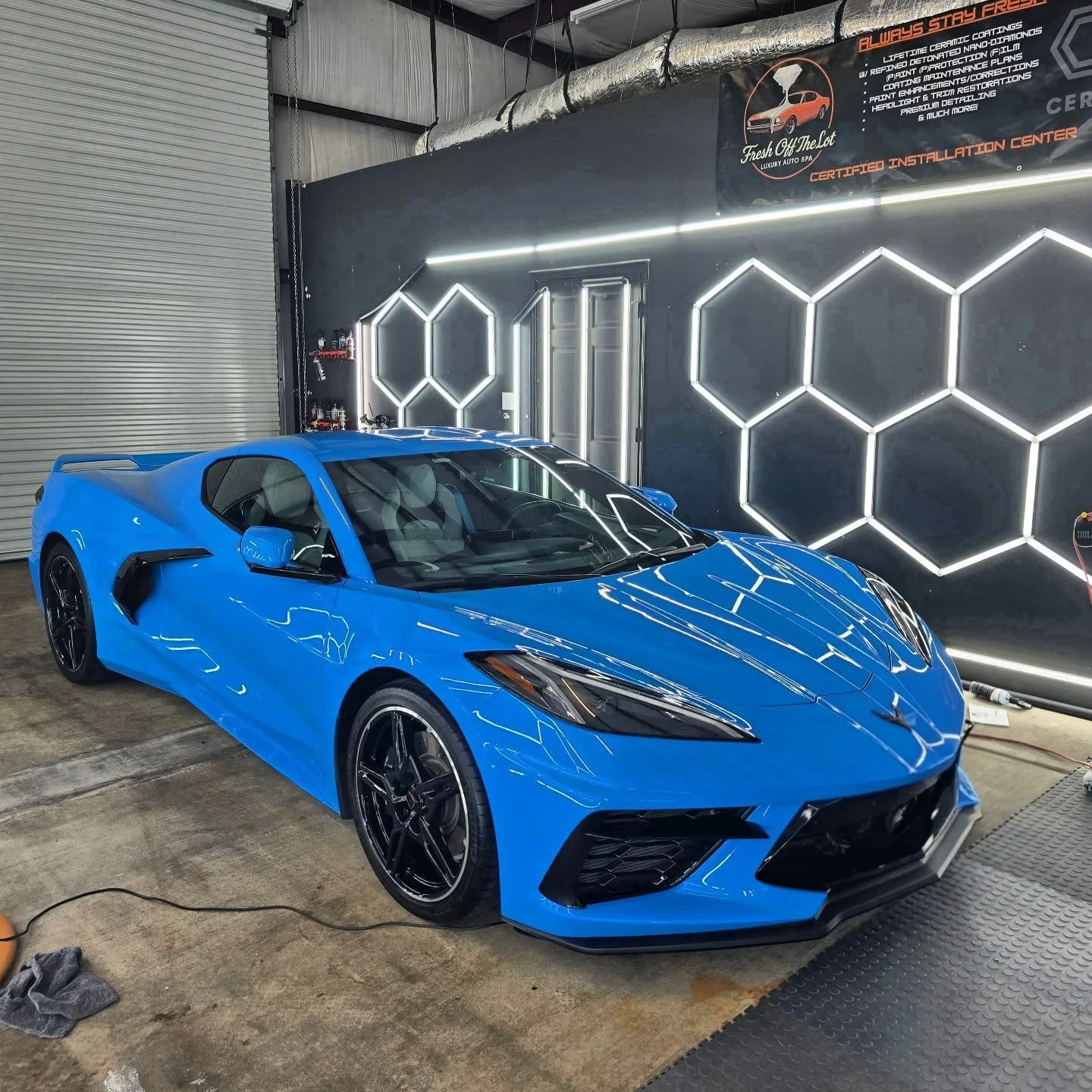🚨 Blue Corvette Stingray = FULLY PROTECTED FOR LIFE 🚨

This stunning C8 Corvette Stingray came in for the ultimate protection package &mdash; and we didn&rsquo;t miss a single surface 👇

✅ C6 Hydro Lifetime Ceramic Coating &ndash; applied to the p