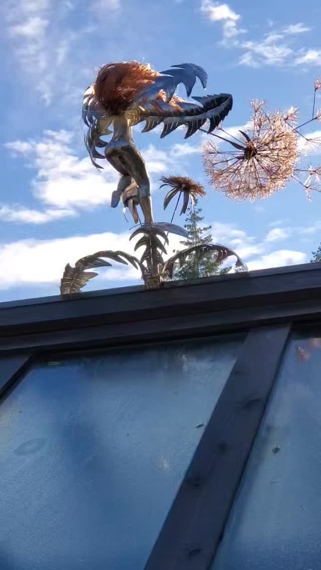 " Pamela the Fairy" -weather vane I made a couple years back π§‍βοΈπ§π§‍βοΈ