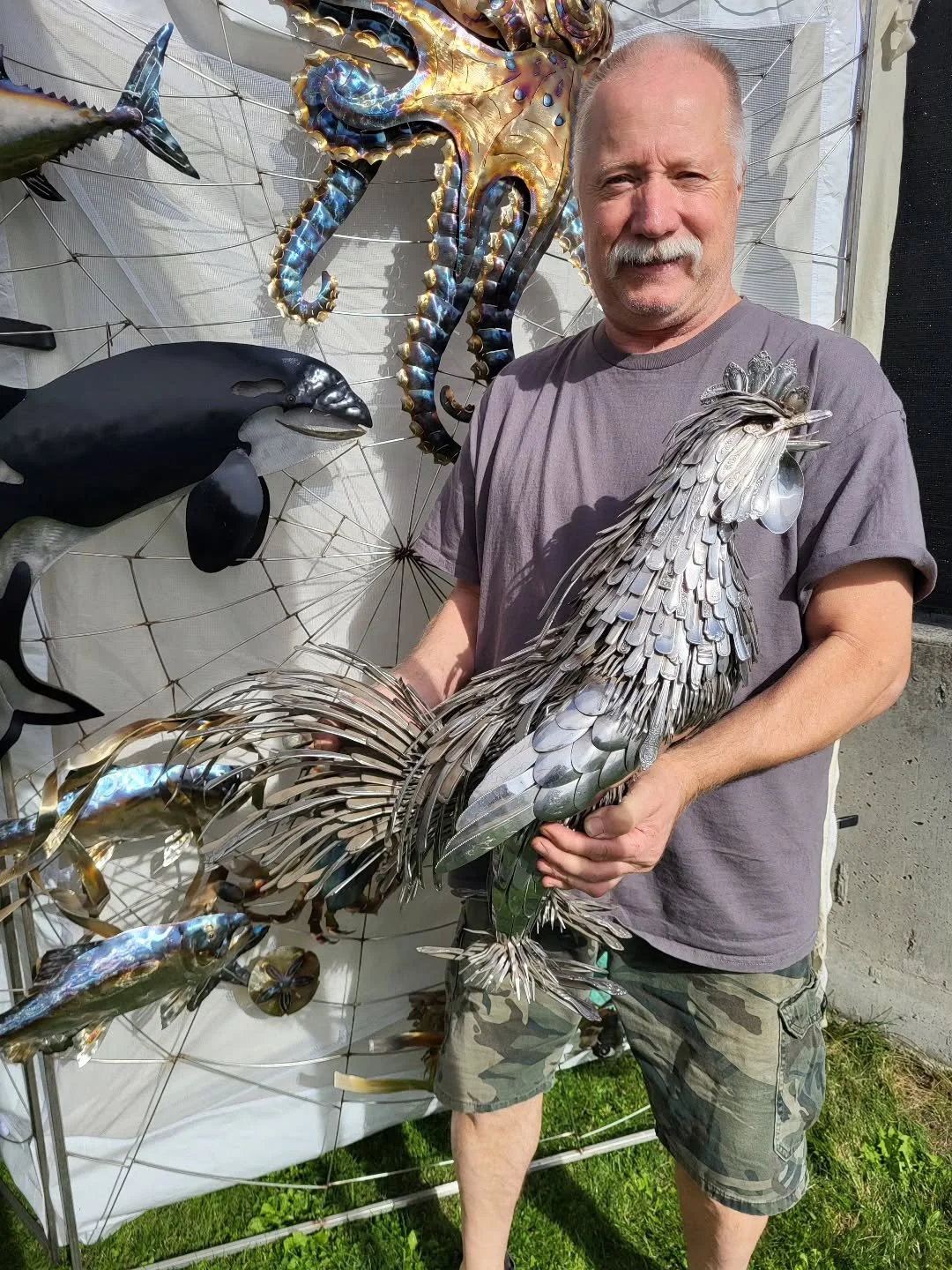🔥Another Fun project that will be apart of my How to Weld Metal Art : Cutlery Art series . Book #2 Cutlery Art coming soon!

🐓The Popular Cutlery Rooster 🐓 

~Wanting to learn more about welding your own Cutlery projects ? My new series How to Wel