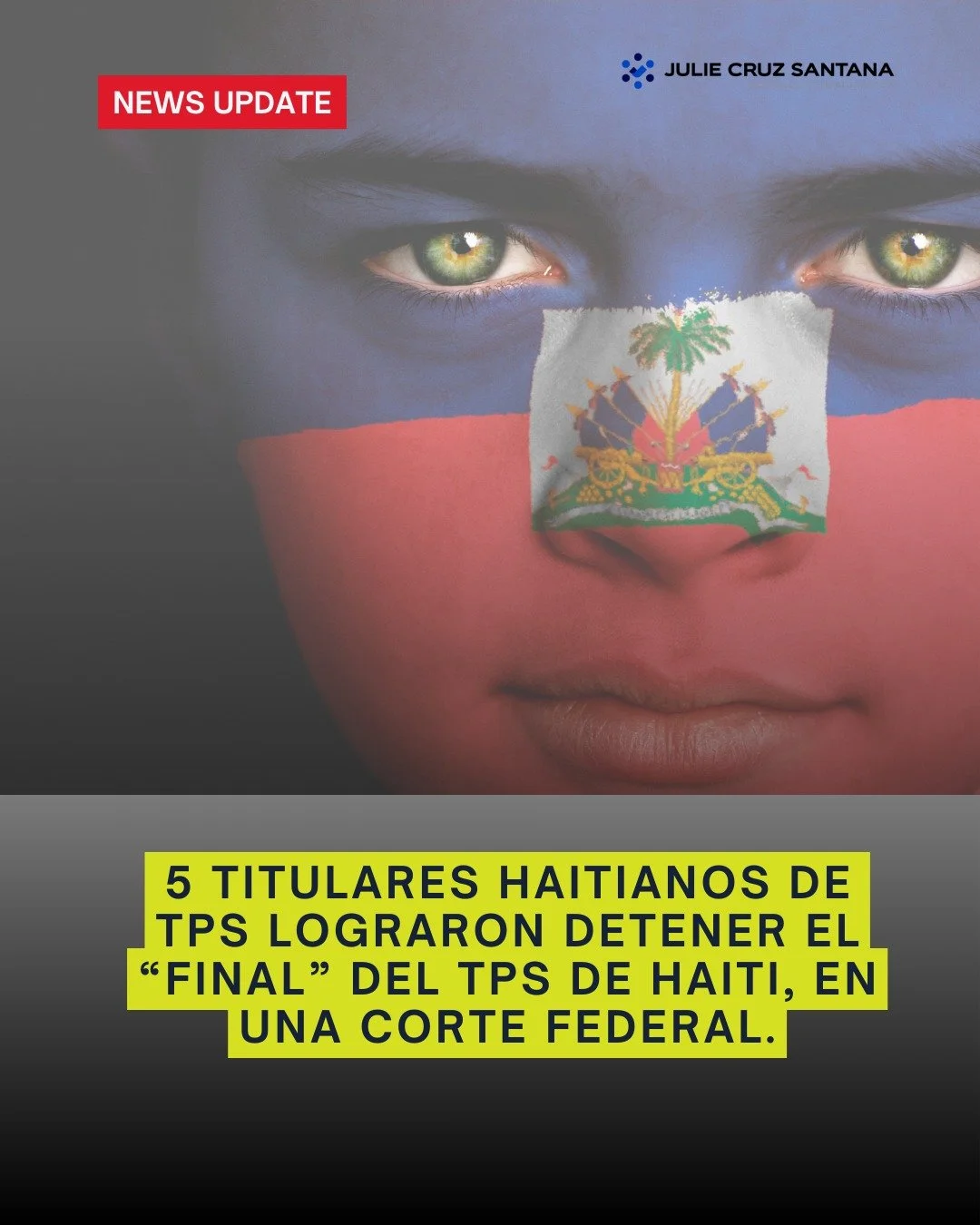 Buenas noticias para nuestra comunidad haitiana con TPS‼️

Una Corte federal en Washington, D.C. ha frenado la decisi&oacute;n del gobierno de terminar el TPS para Hait&iacute;. Ayer 2 de Febrero, una jueza federal encontr&oacute; que la medida fue t