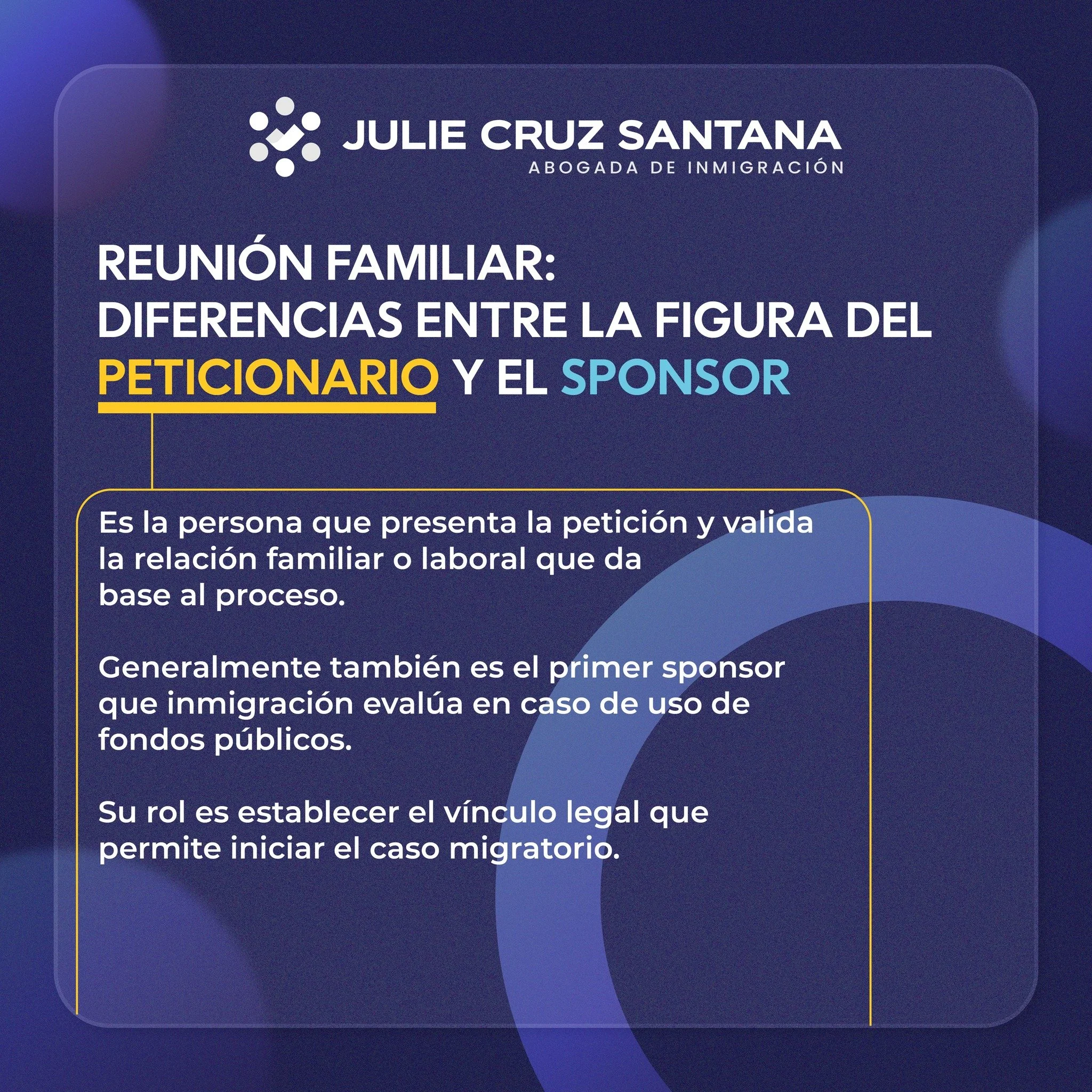 En muchos procesos migratorios surge confusi&oacute;n entre la figura del peticionario y la del sponsor. Aunque a veces pueden ser la misma persona, sus responsabilidades legales no son iguales y cumplir correctamente cada rol es esencial para evitar