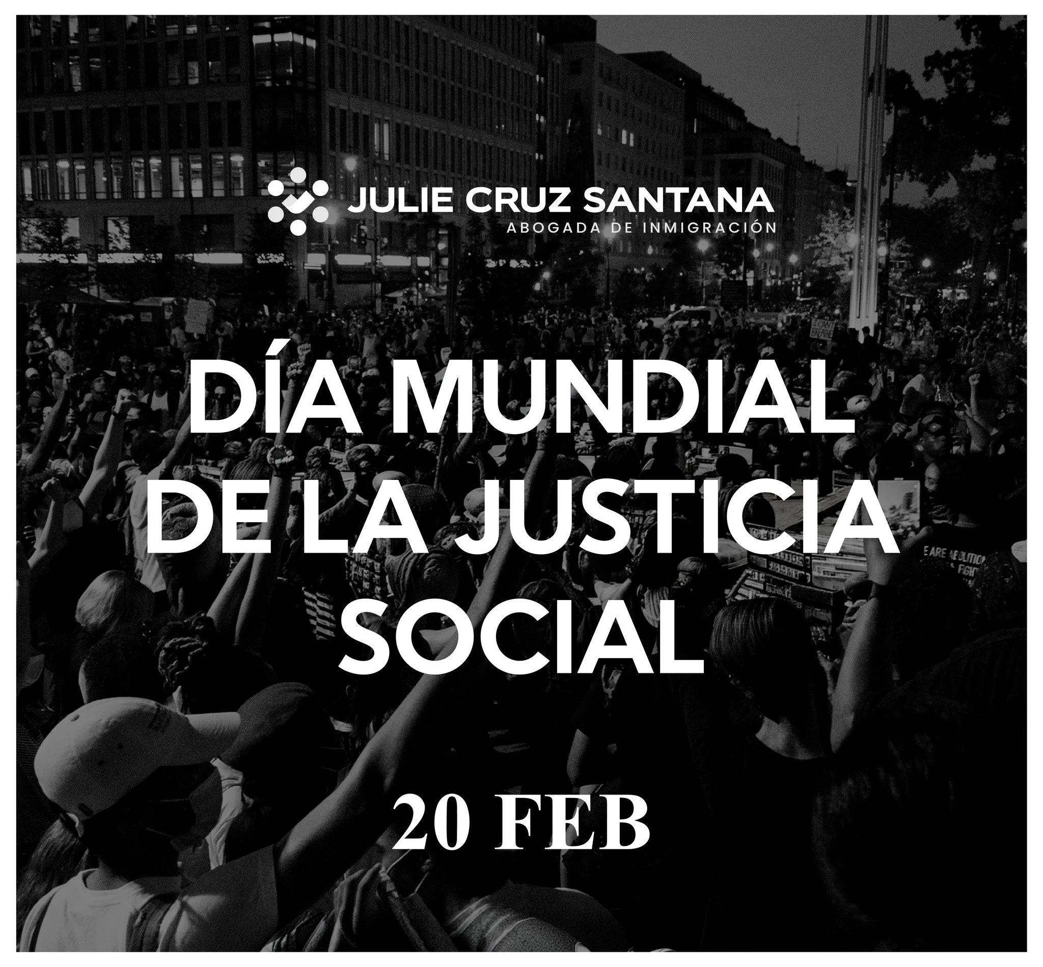 El D&iacute;a Mundial de la Justicia Social nos recuerda la importancia de garantizar procesos migratorios justos, acceso a informaci&oacute;n clara y el respeto al debido proceso. La justicia social en inmigraci&oacute;n significa reconocer que cada