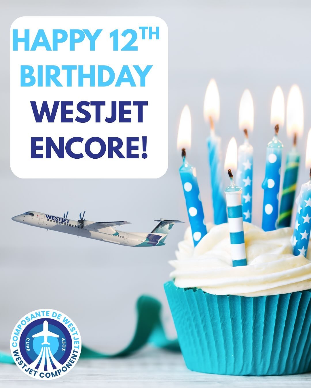 Happy 12th Birthday to the WestJet Encore Bargaining Unit!
Twelve years of solidarity, strength, and progress for Encore cabin crew. As we celebrate this milestone, we also look ahead&mdash;our collective agreement expires in July 2026, and preparati