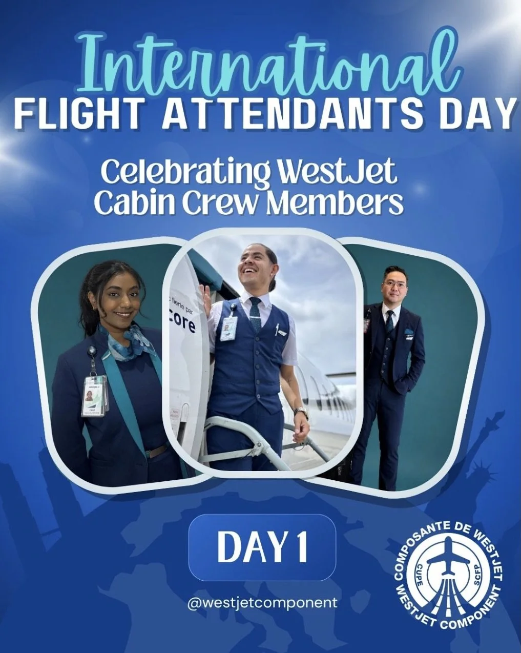 ✈️ COUNTDOWN TO INTERNATIONAL FLIGHT ATTENDANTS DAY: DAY 1 ✈️
Behind every smooth takeoff, every reassuring smile, and every safe landing is a dedicated Cabin Crew Member. As we count down to International Flight Attendants Day, the WestJet Component