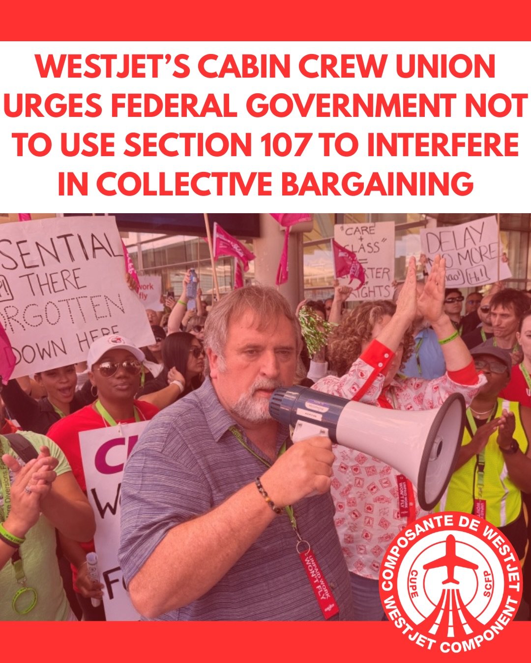 We have met with MPs from across the country and today, we are formally calling on the federal government to not interfere in collective bargaining. Nous avons rencontr&eacute; des d&eacute;put&eacute;s de partout au pays et, aujourd&rsquo;hui, nous 