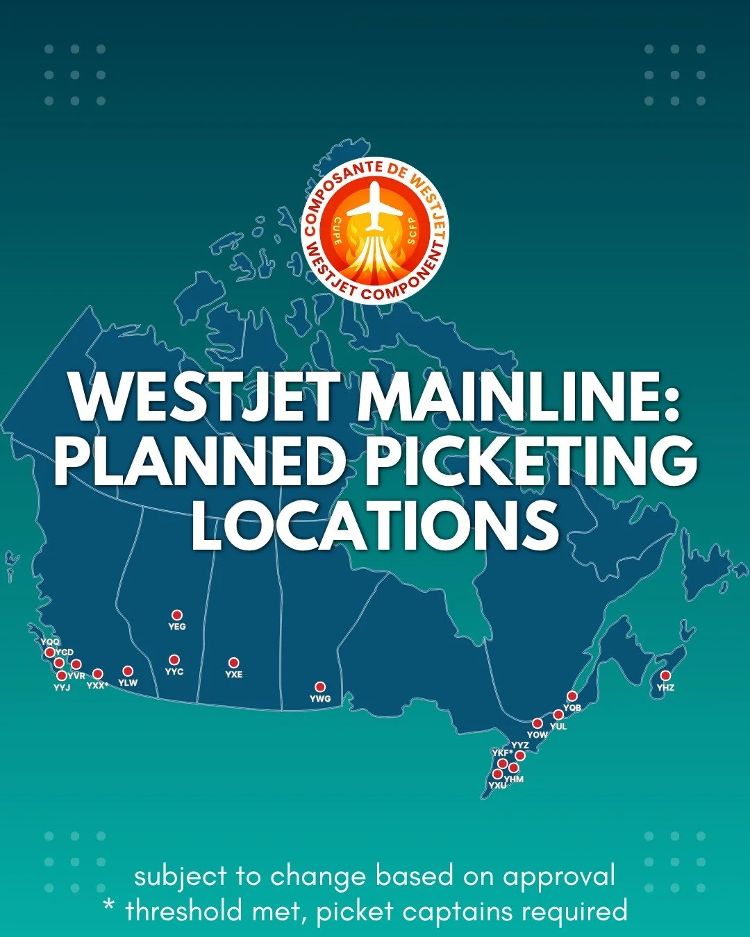 📍 Picket Line Planning Update

As part of responsible contingency planning, we continue preparing for all possible outcomes while remaining focused on achieving a negotiated Collective Agreement.

✅ Want your domicile represented? Complete the Domic
