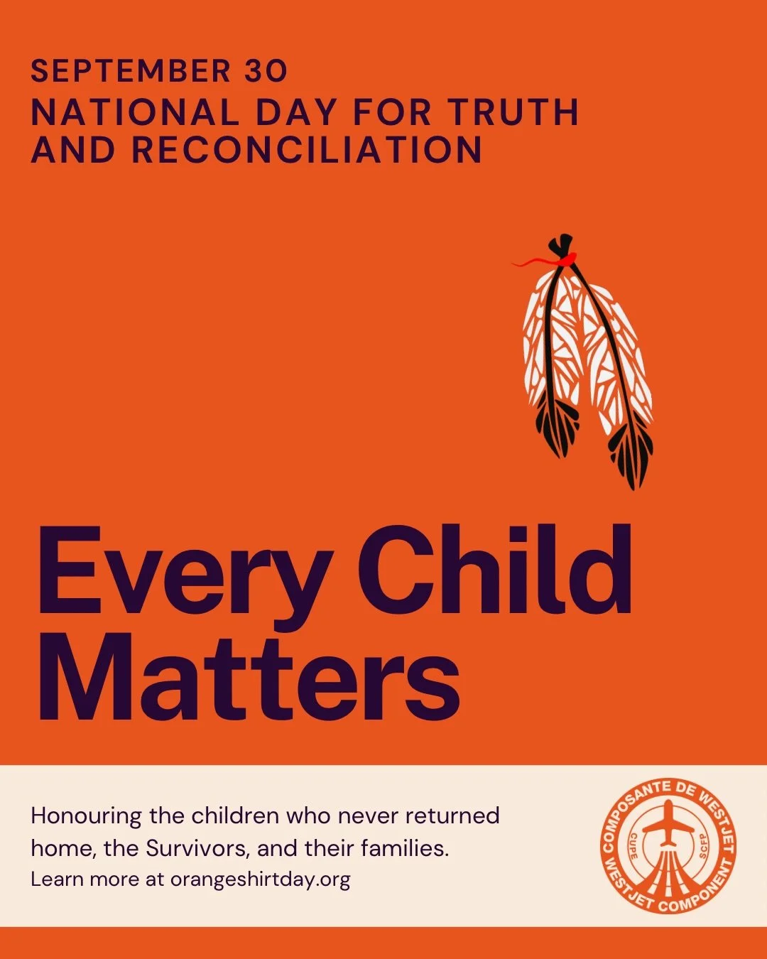 🧡 September 30 marks the National Day for Truth and Reconciliation and Orange Shirt Day.

Orange Shirt Day began with the story of Phyllis Webstad, whose orange shirt was taken from her on her first day at a residential school. Today, the orange shi